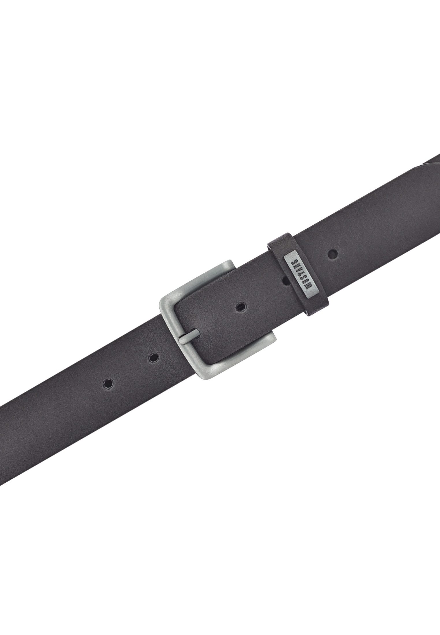 MUSTANG Leren riem Met metalen logo op de lus, 3,5 cm