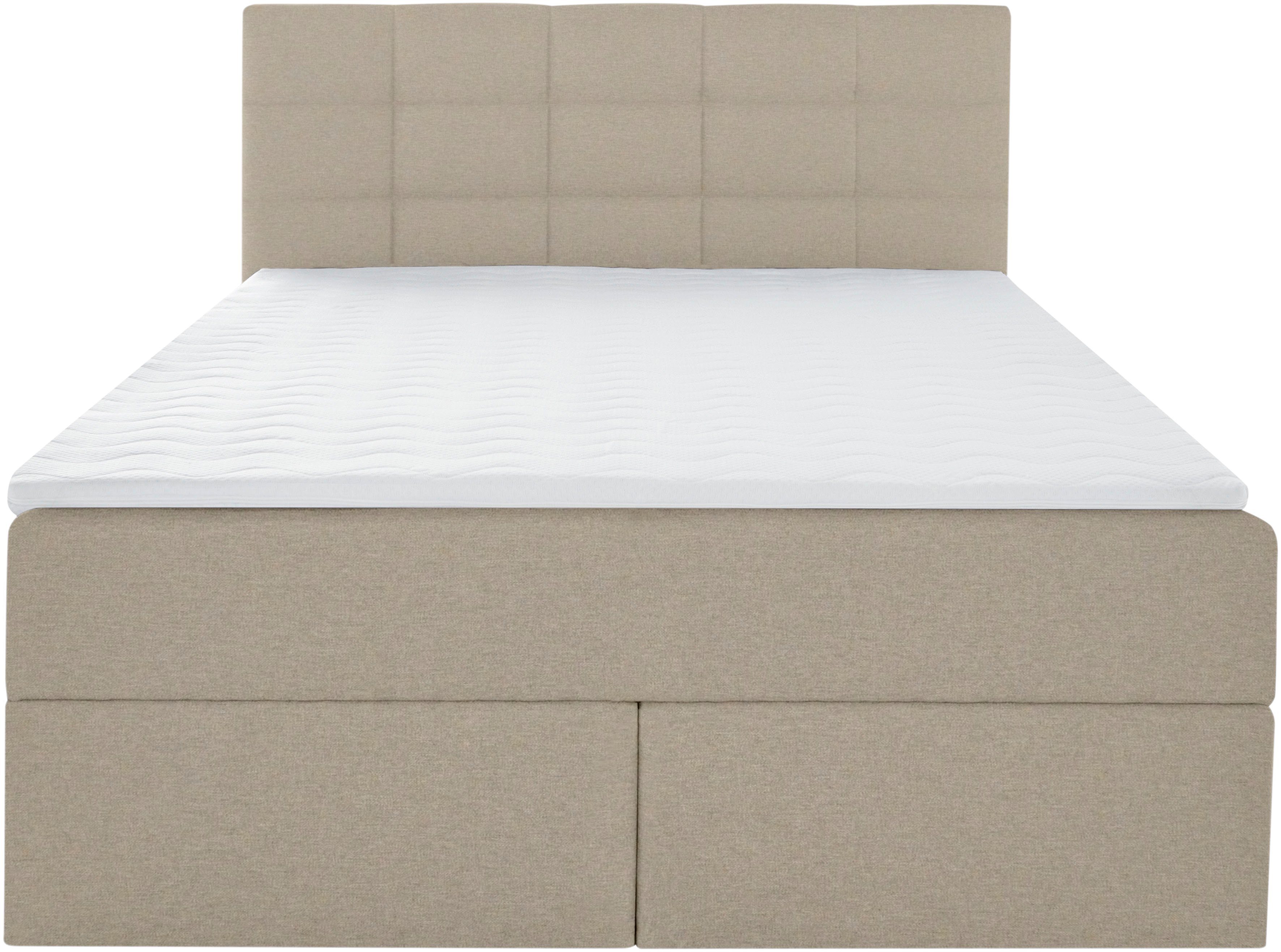 INOSIGN Boxspring OVALO optioneel met bedbox, verkrijgbaar in h2, h3 & h4