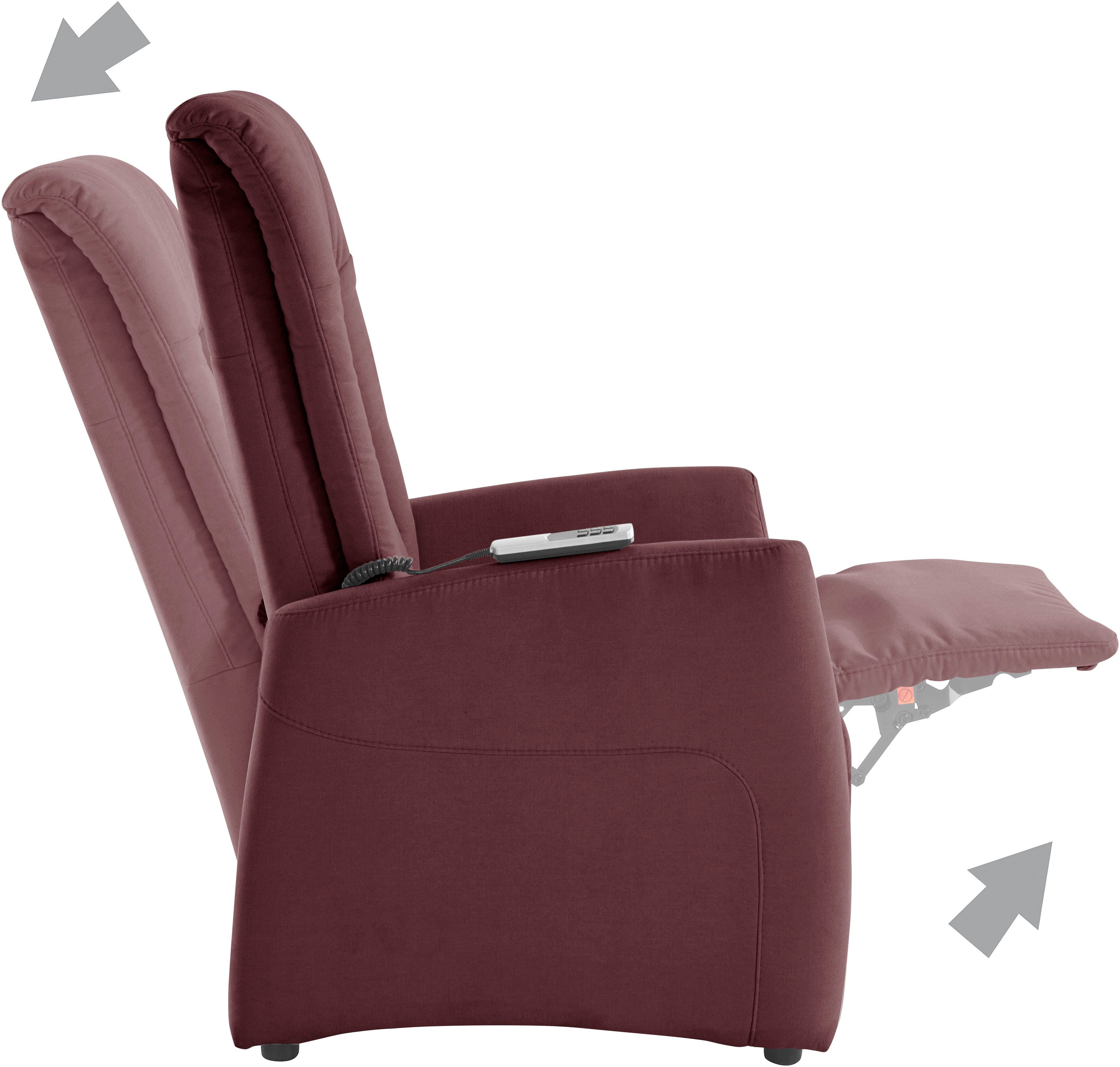 sit&more Relaxfauteuil MELISSA naar keuze elektrisch of handmatig verstelbaar, optioneel opstahulp