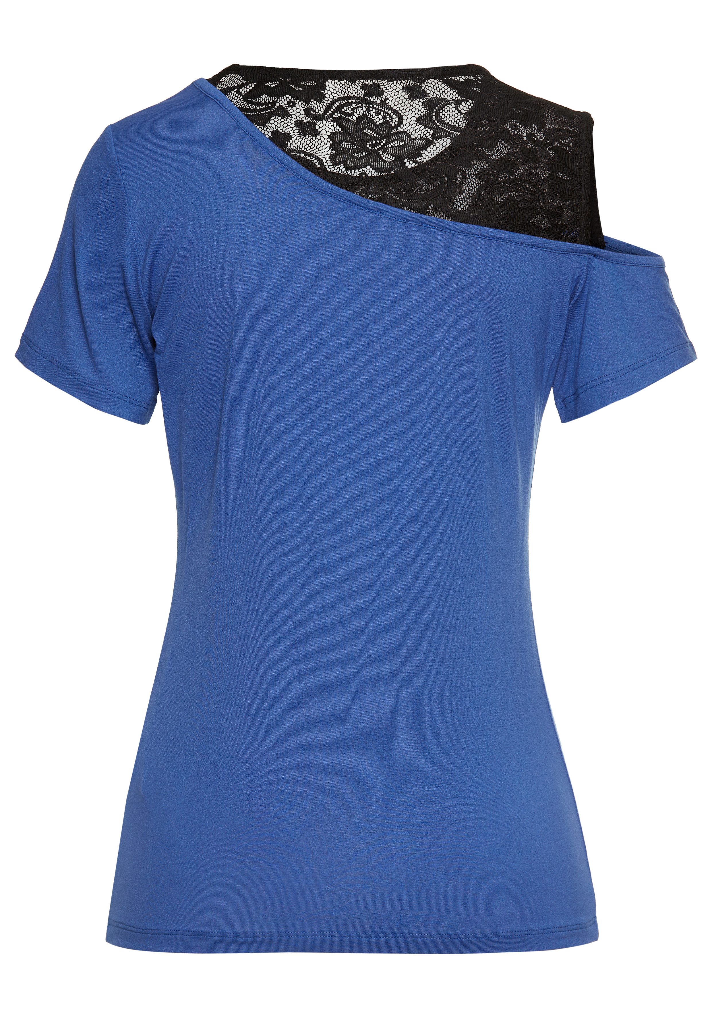 Laura Scott 2-in-1-shirt met gesuggereerde kanttop