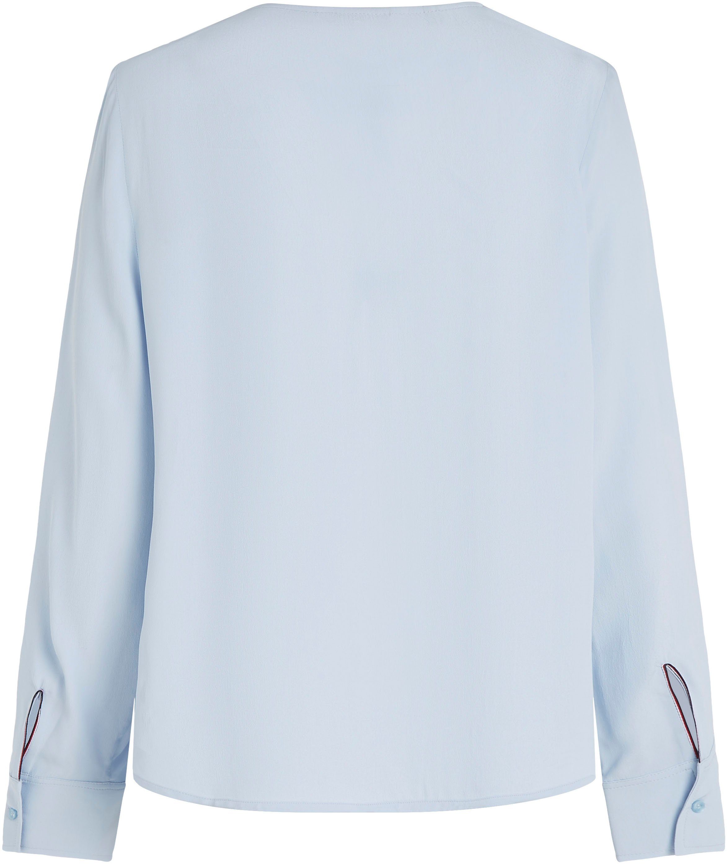 Tommy Hilfiger Blouse met lange mouwen VISCOSE CREPE V-NECK BLOUSE