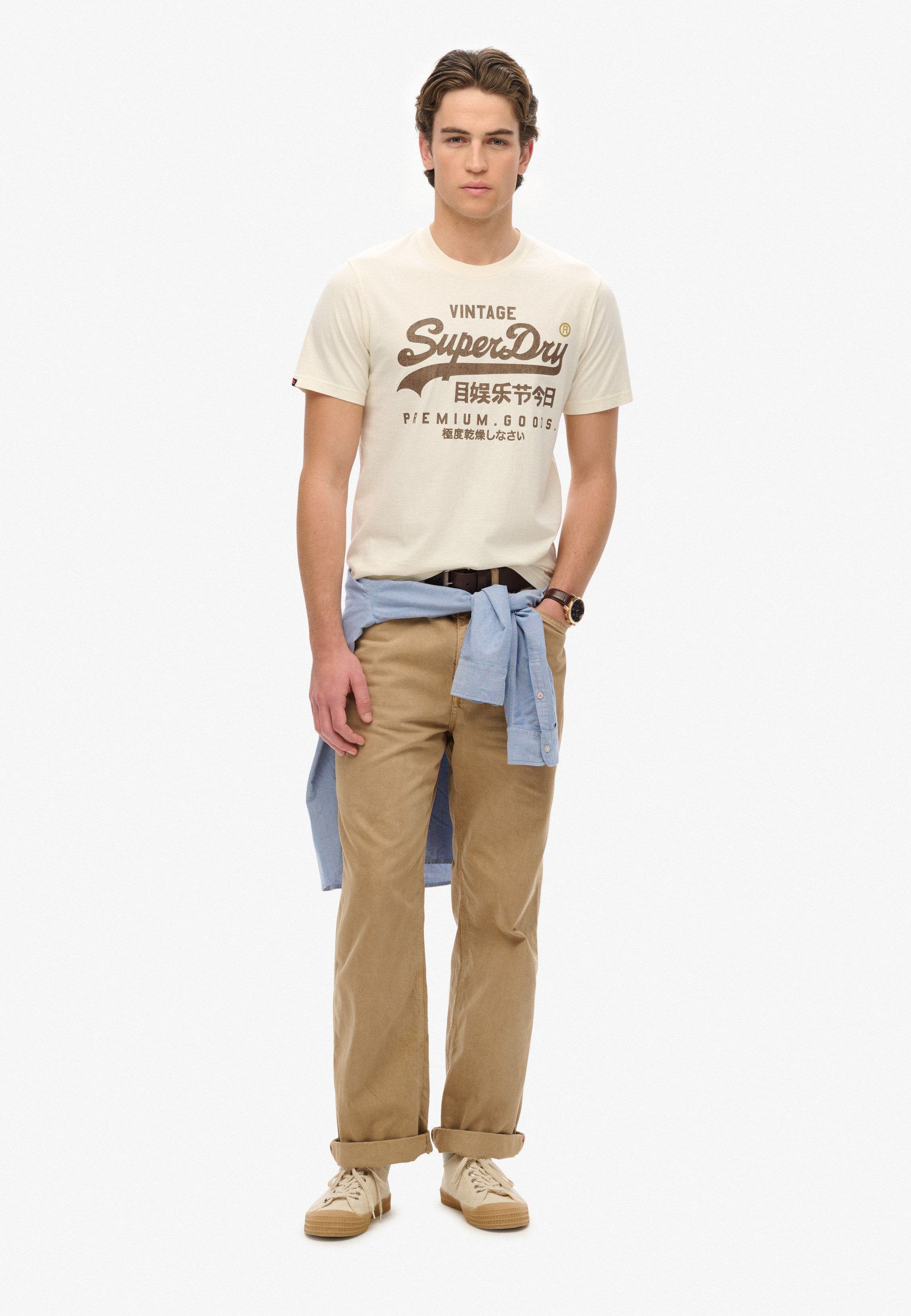 Superdry Shirt met ronde hals VL WORKWEAR RELAXED TEE