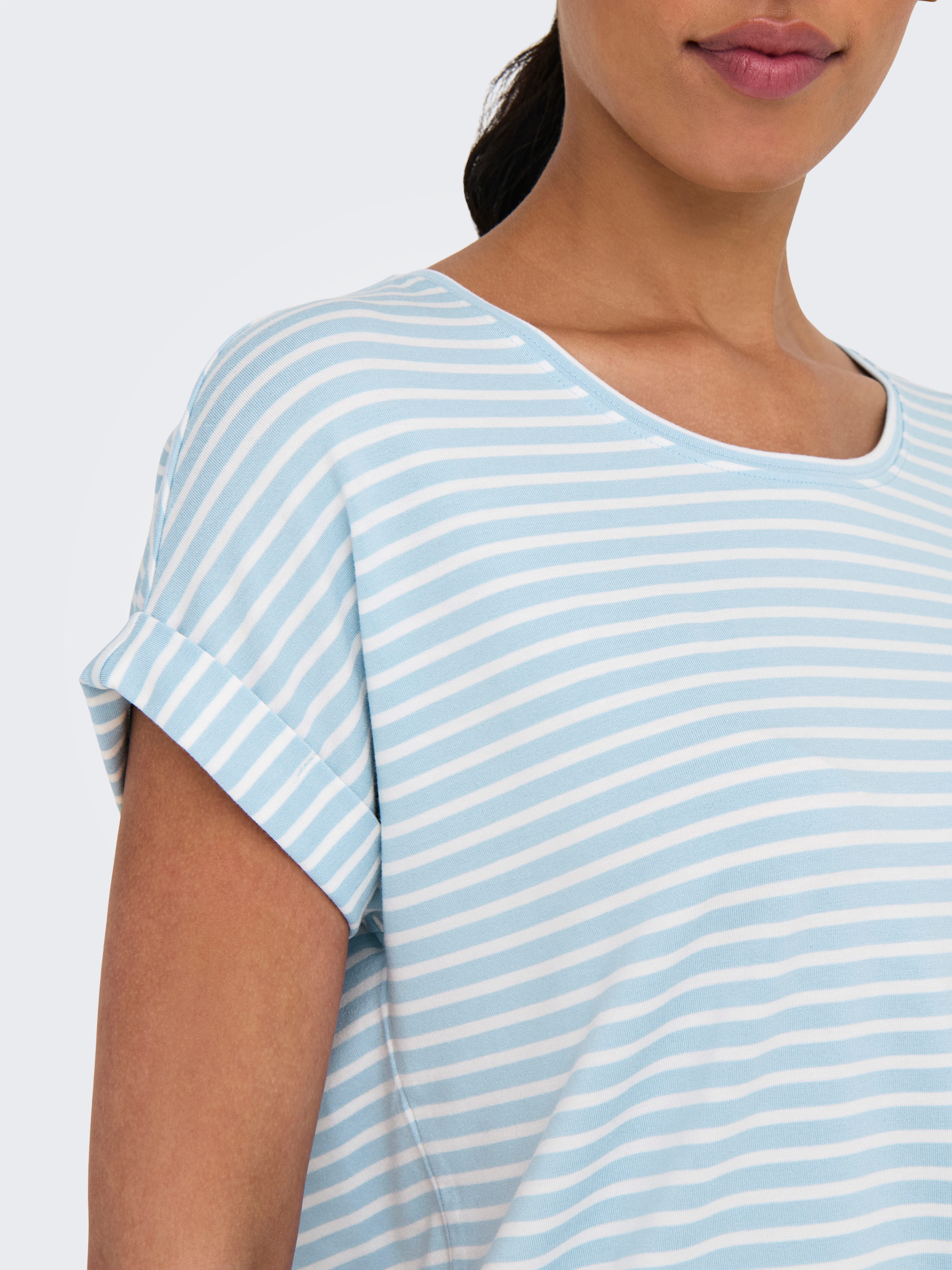 Only T-shirt ONLMOSTER STRIPE S/S O-NECK TOP JRS NOOS