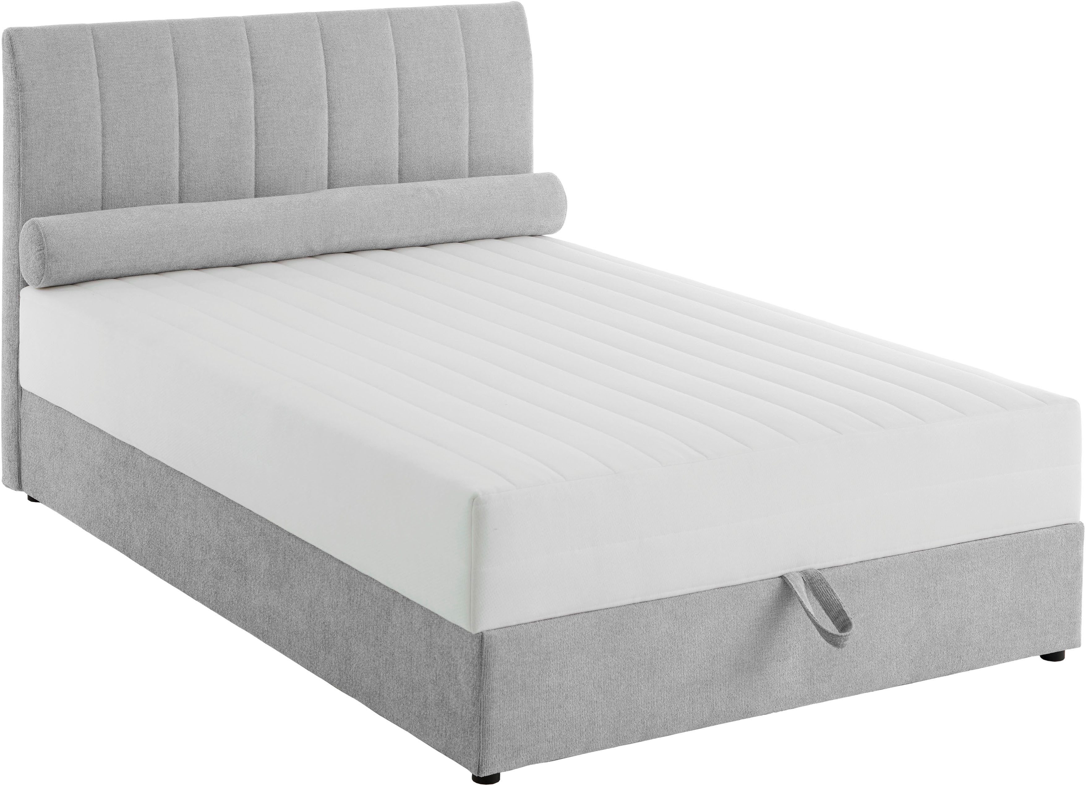 ATLANTIC home collection Boxspring ALISIA Met pocketvering, bedlade en kussenrol in originele bekleding