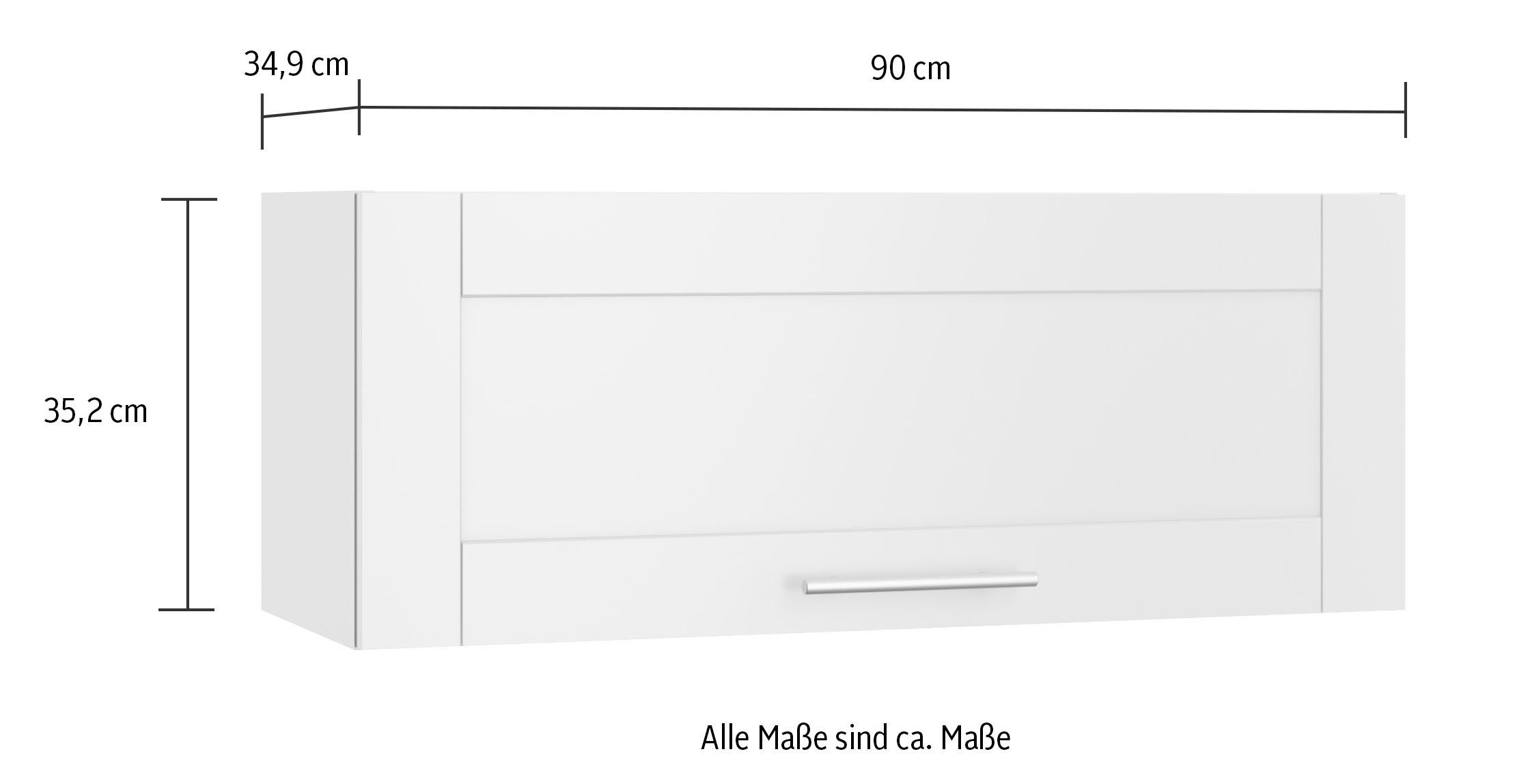 OPTIFIT Hangend kastje met klep Ahus Breedte 90-130 cm
