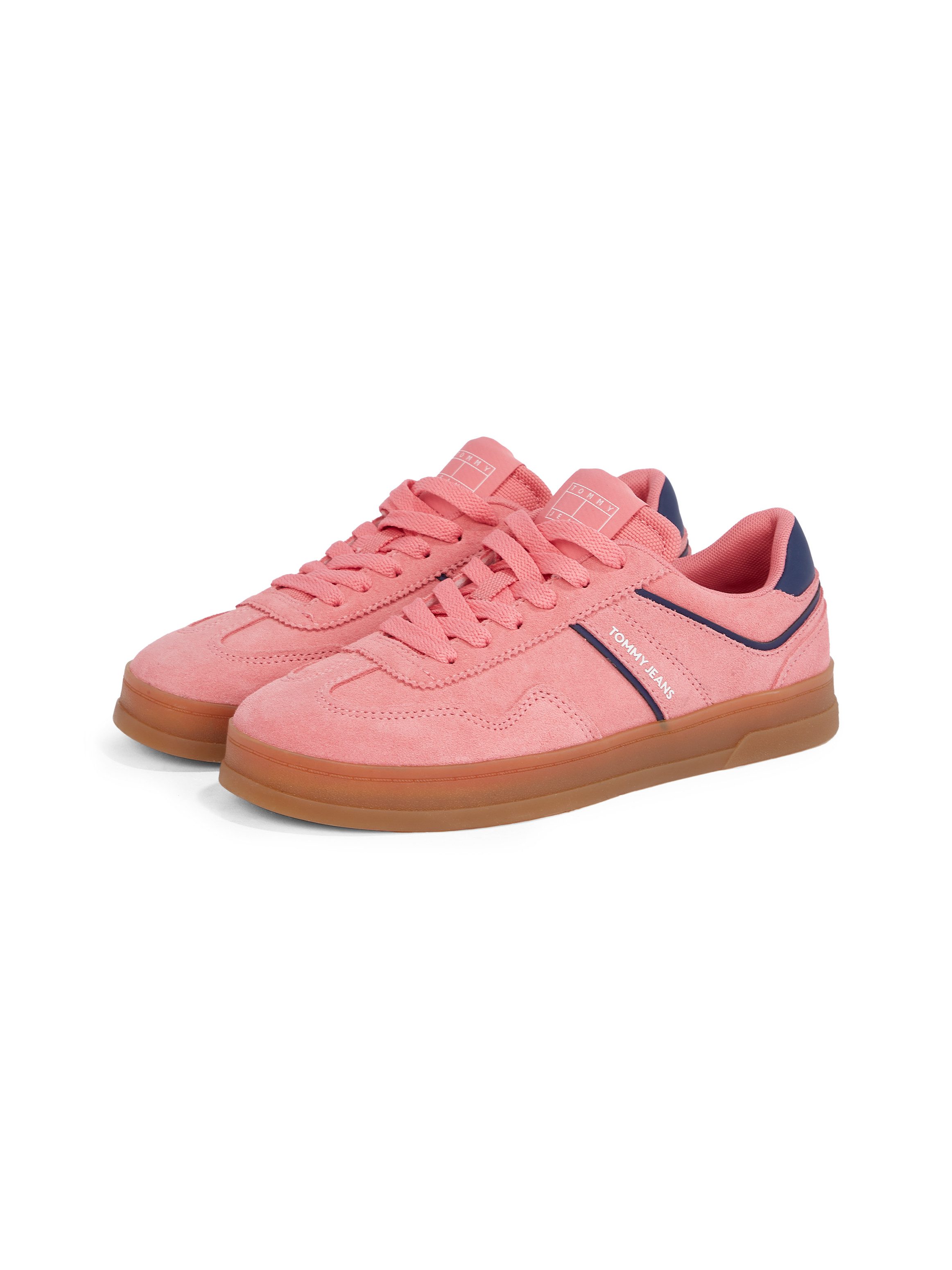 TOMMY JEANS Plateausneakers THE GREENWICH SUEDE vrijetijdsschoen, lage schoen, veterschoen met gepolsterde schacht