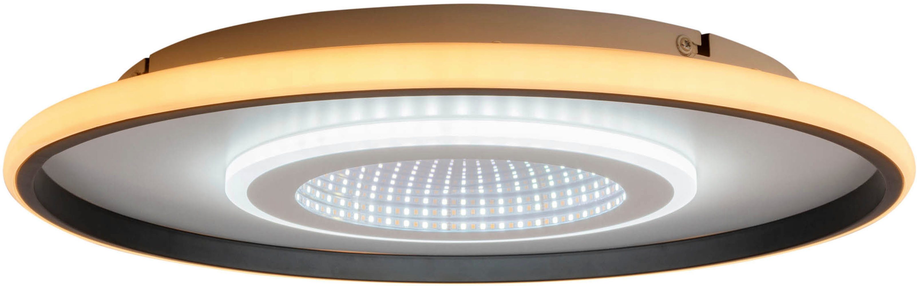 my home Led-plafondlamp Mona plafondlamp met Infinity 3D effect D: 50 cm, dimbaar, incl. geheugen, CCT, afstandsbediening, 40W, Tunnel Mirror (1 stuk)