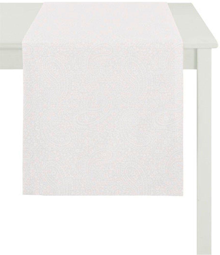 APELT Tafelloper 7907, Uni Paisley, jacquard (1 stuk) tafelkleden wit
