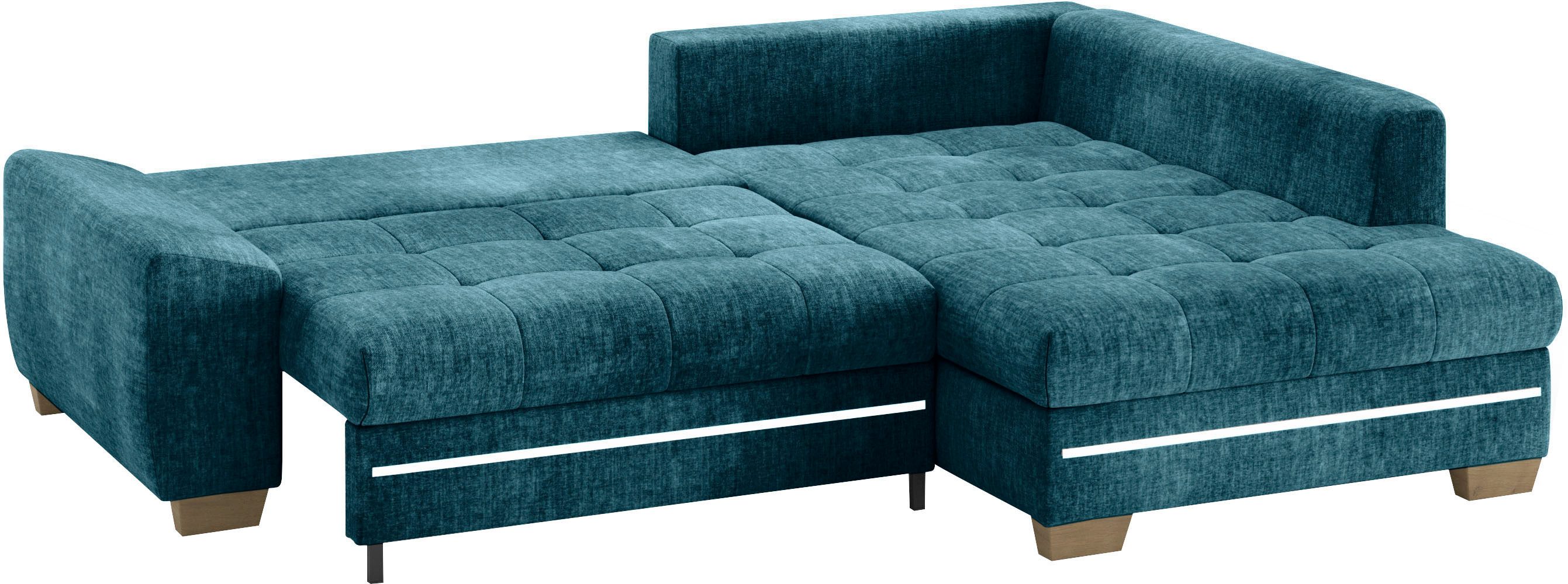 Mr. Couch Hoekbank Nikita II, L-vorm met rgb-led verlichting, optioneel met bed, bedlade, koudschuim