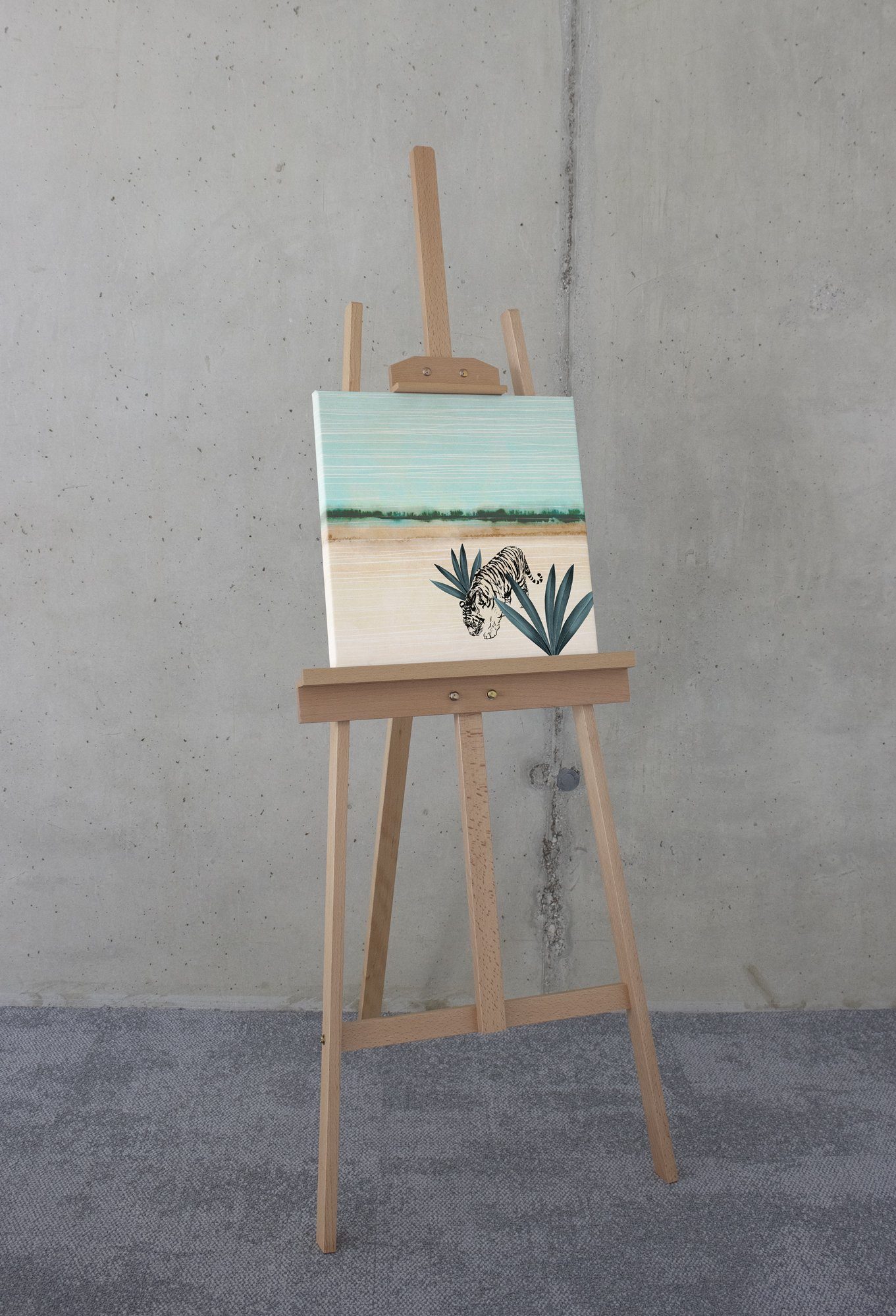 Komar Artprint op linnen Wild One - Afmeting 40 x 40 cm Canvasdoek met echt houten frame (1 stuk)