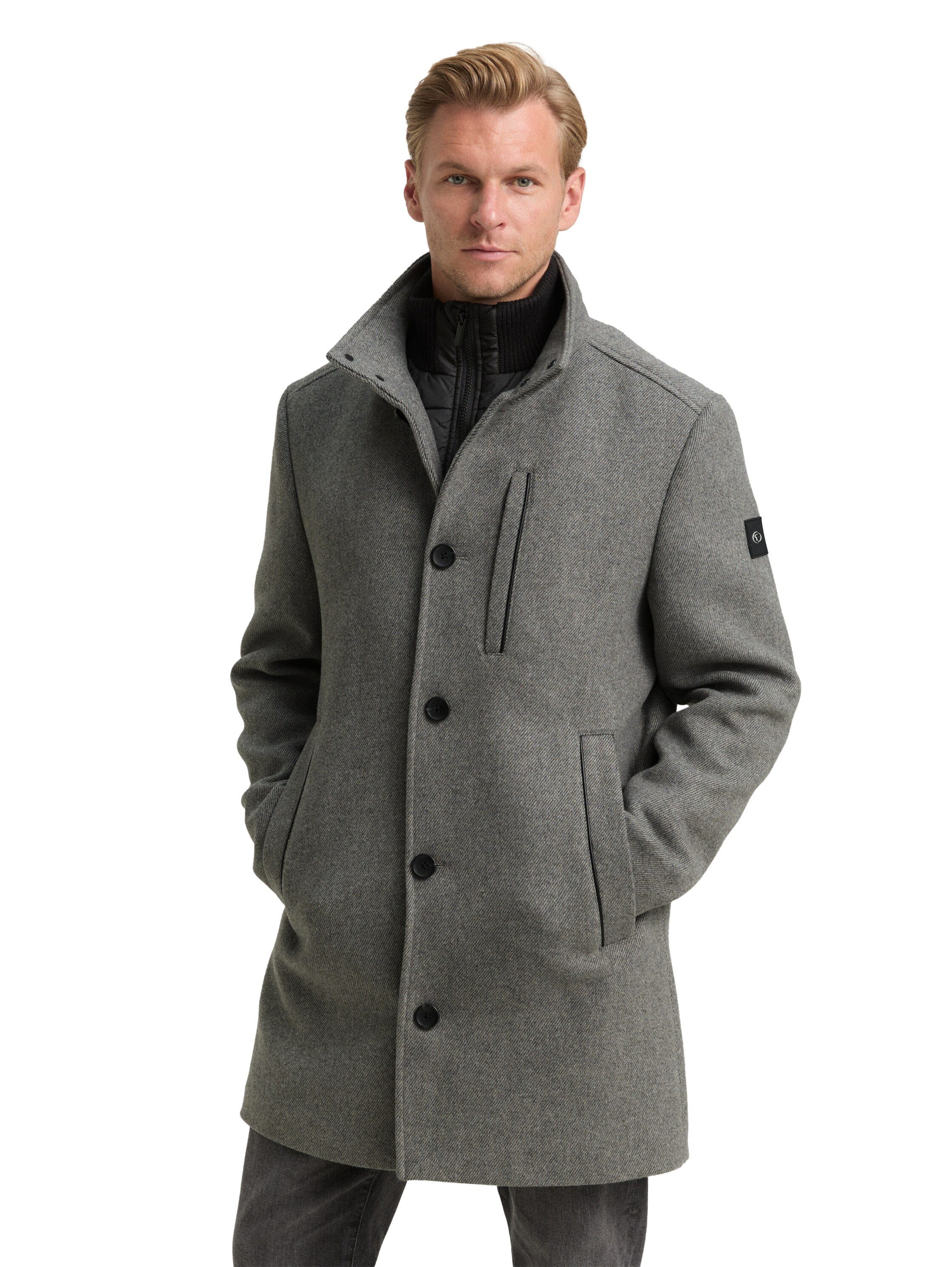Tom Tailor Wollen jas met afneembare binnenjas