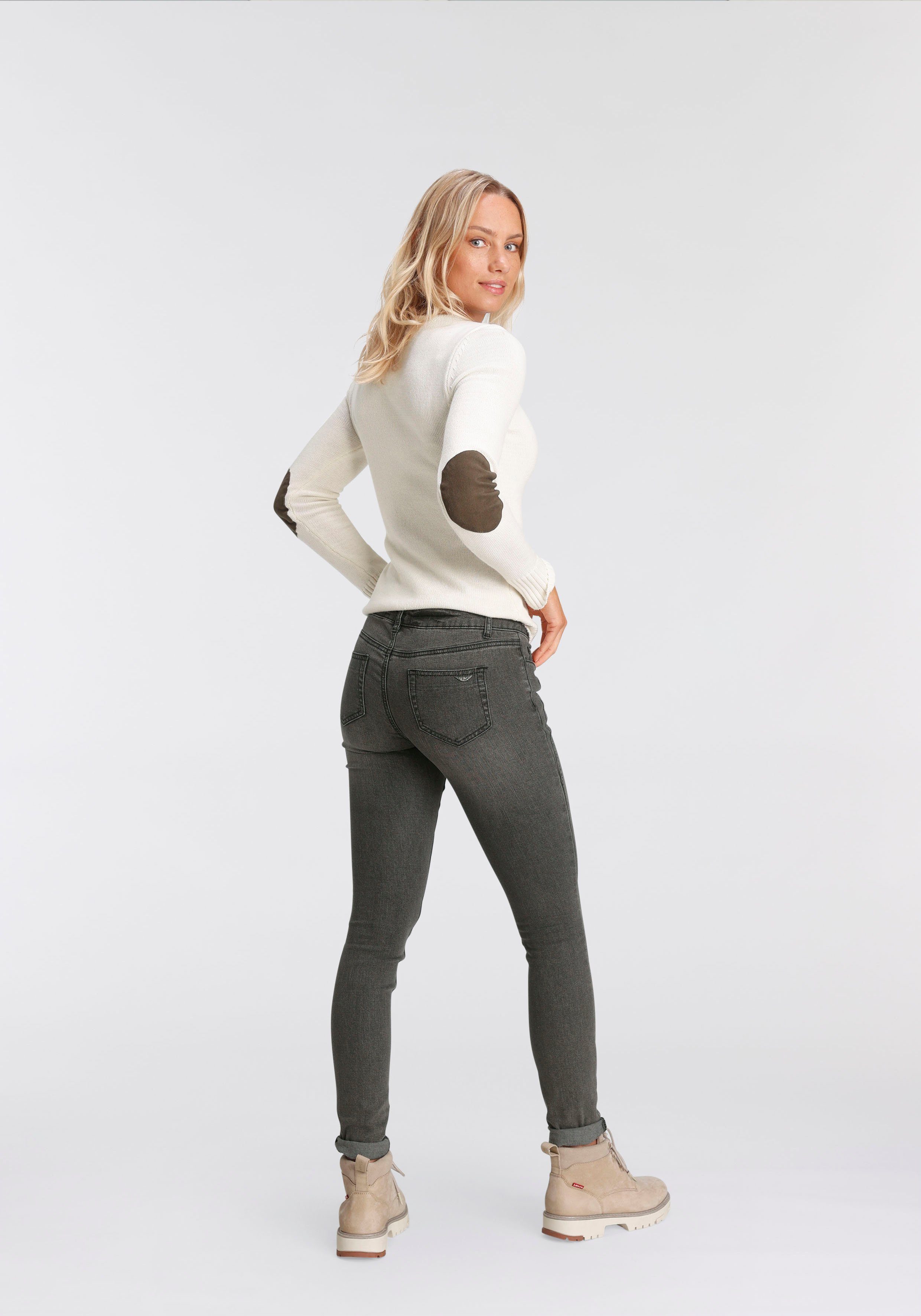 Arizona Skinny fit jeans Met geren extra-strakke been snit, lage taille