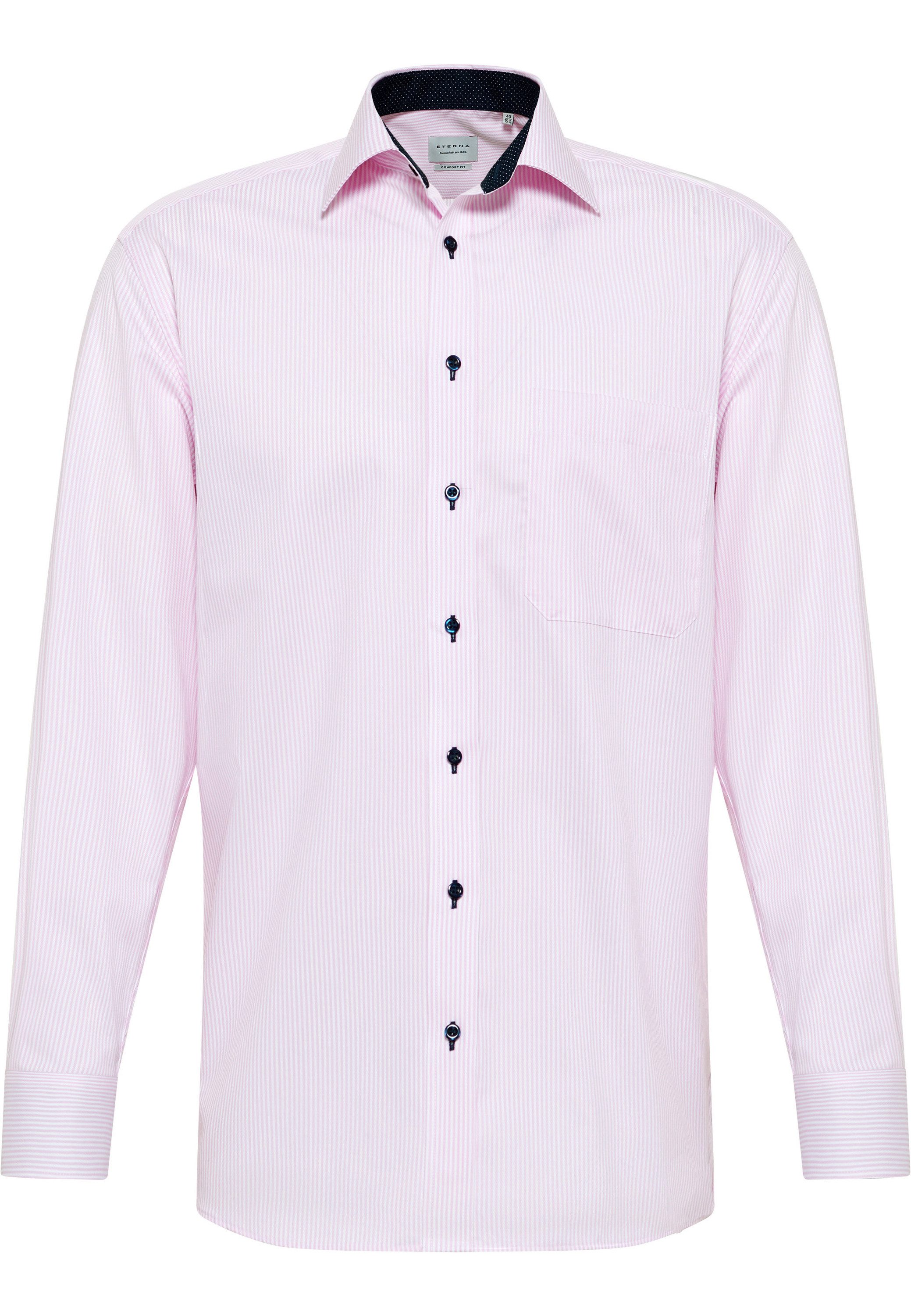 Eterna Overhemd met lange mouwen Comfort fit NON IRON (strijkvrij)