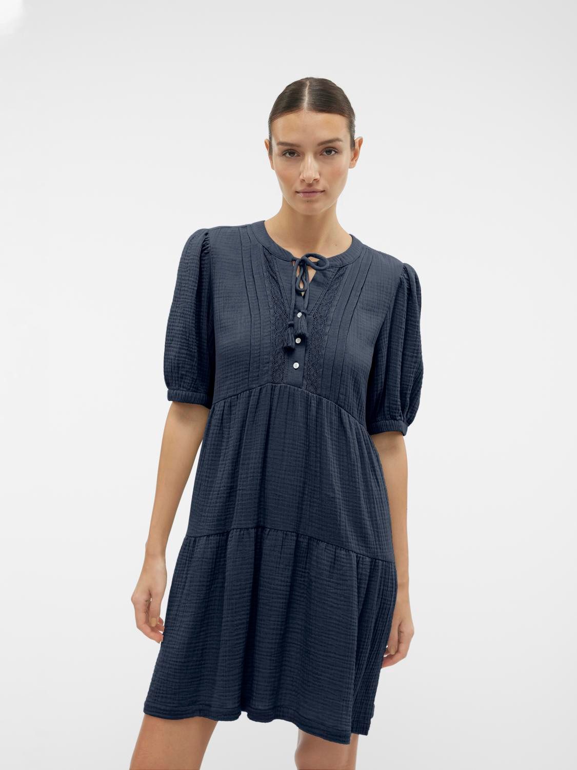 Vero Moda Mini-jurk VMNATALI 2/4 LACE SHORT DRESS WVN GA SPE