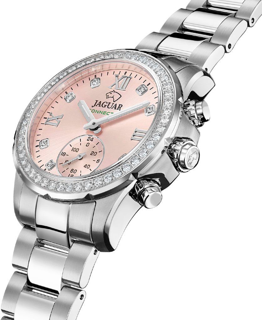 Jaguar Chronograaf Connected Polshorloge, dameshorloge, saffierglas, stopwatchfunctie, Swiss Made