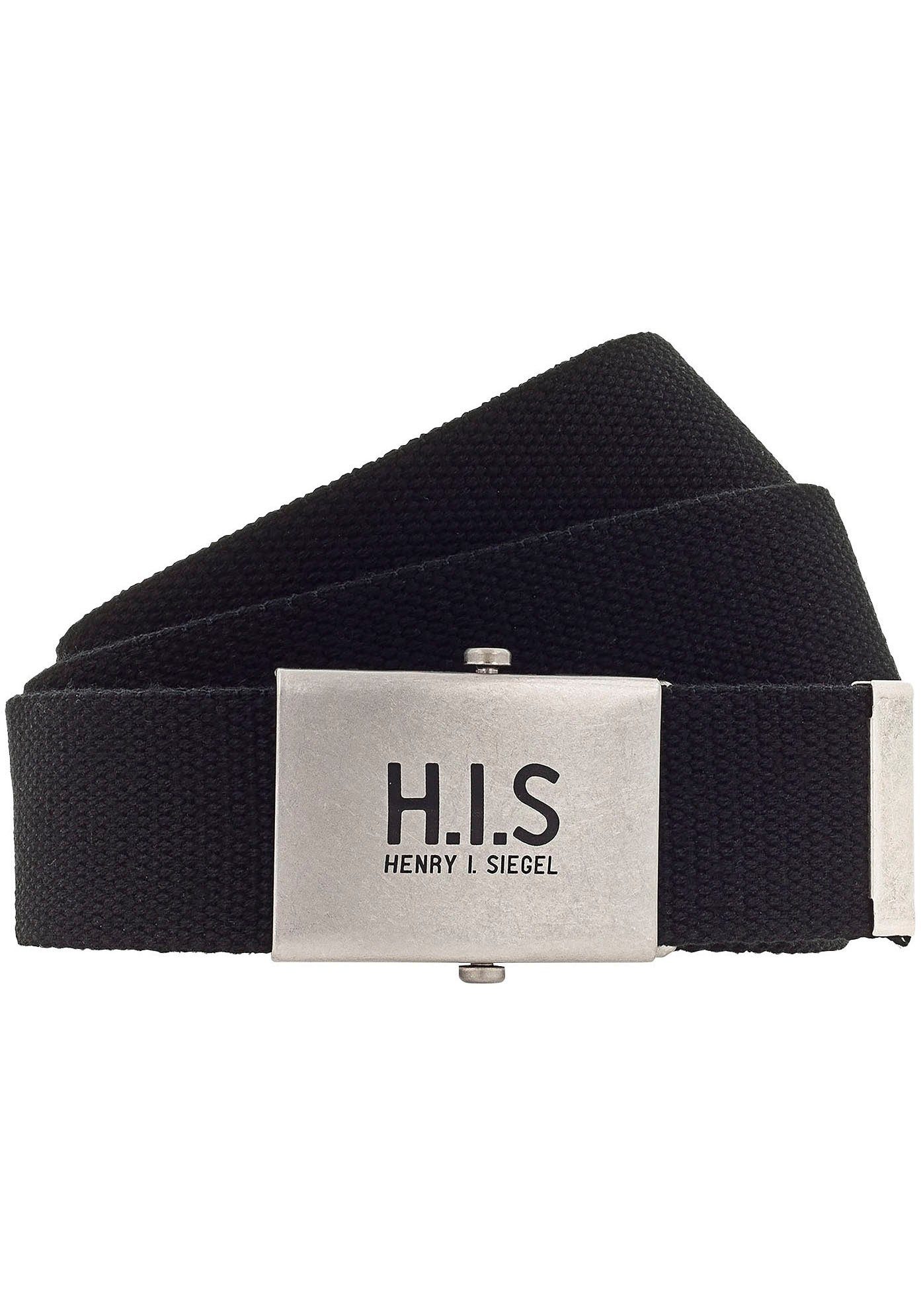 NU 20% KORTING: H.I.S Textielen riem Geweven riem met H.I.S-logo op de koppelgesp