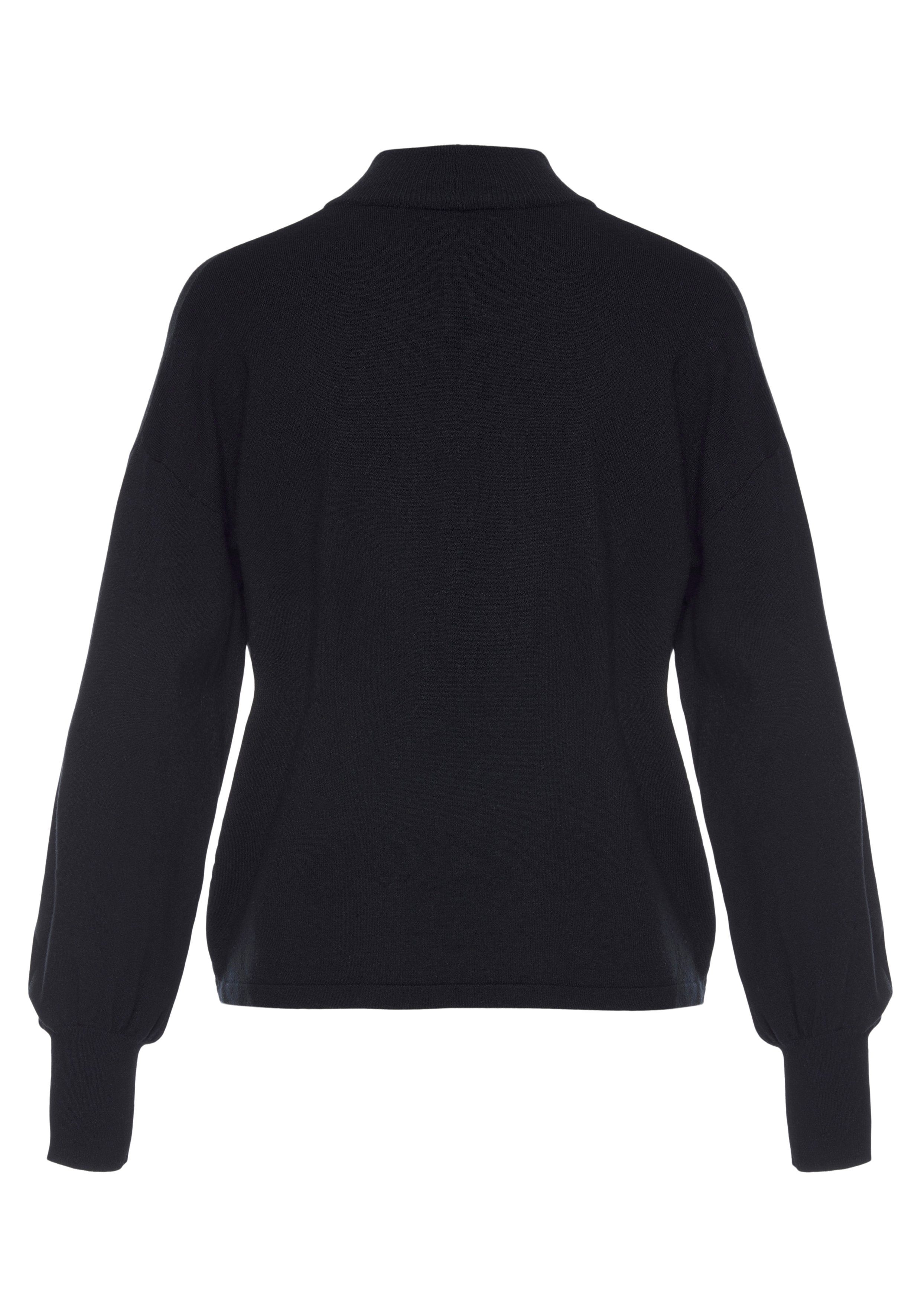 Lascana Gebreide trui met klein staande kraag, fijngebreide trui, casual-chic