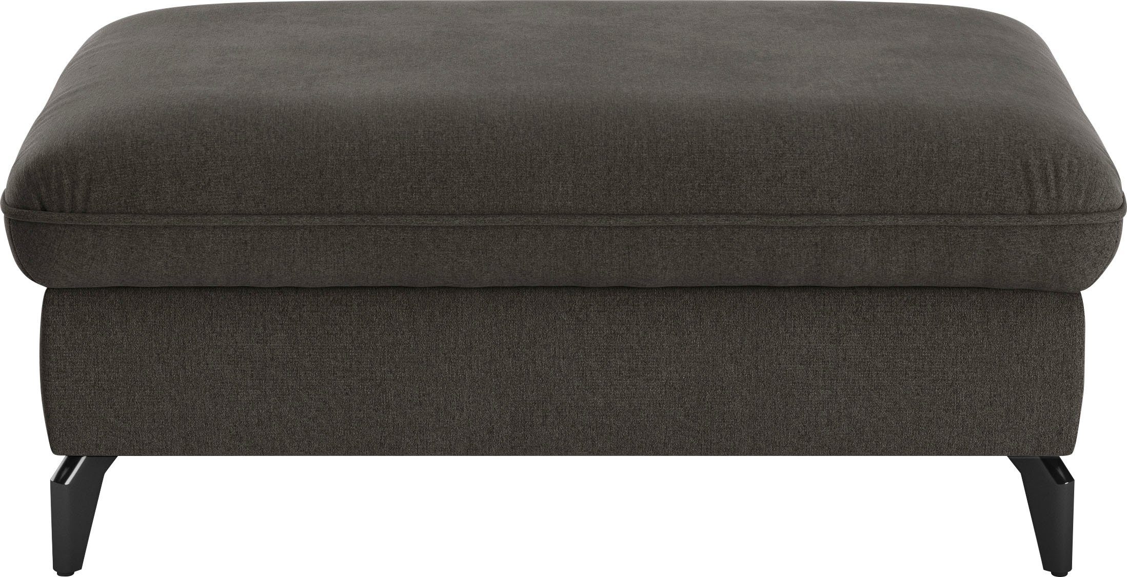 sit&more Hocker Leandro met zwart metalen voetjes