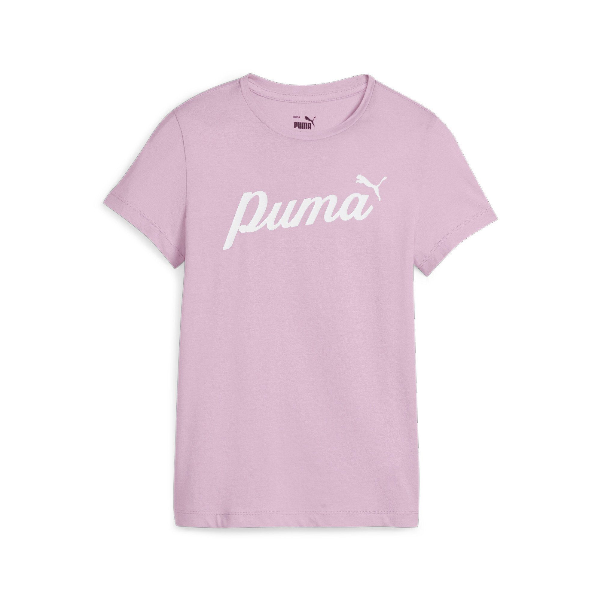 Puma T-shirt lila Paars Katoen Ronde hals Printopdruk 164
