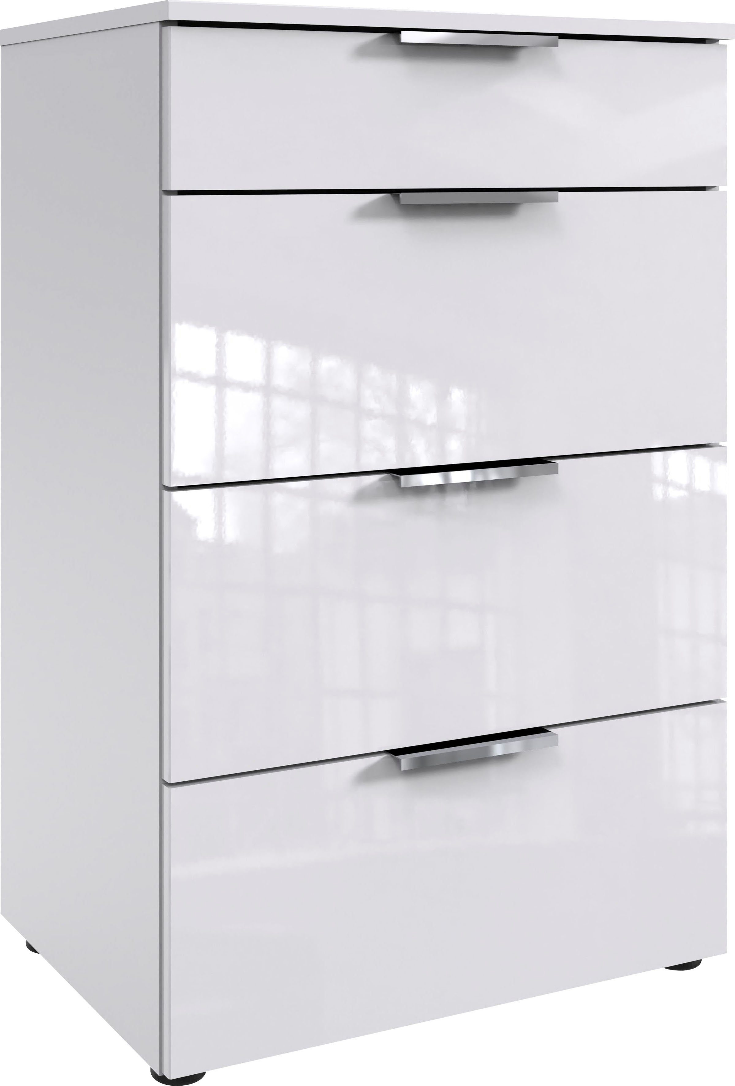 Wimex Ladekast Level36 D by fresh to go met soft-close functie en lakfronten, 4 lades, hoge commode commodes & ladekasten wit