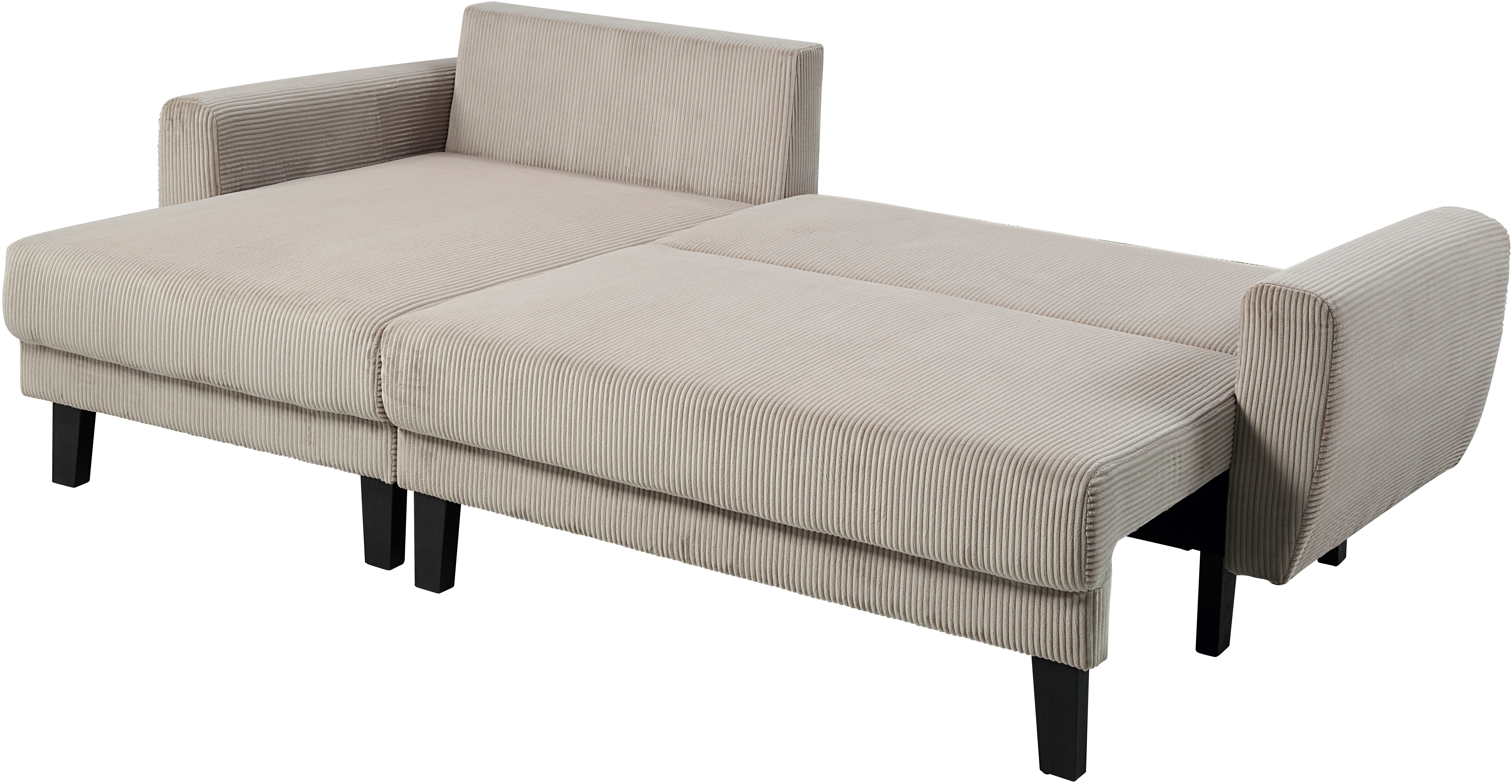 ATLANTIC home collection Hoekbank Leonid L-vorm met slaapfunctie en bedkist