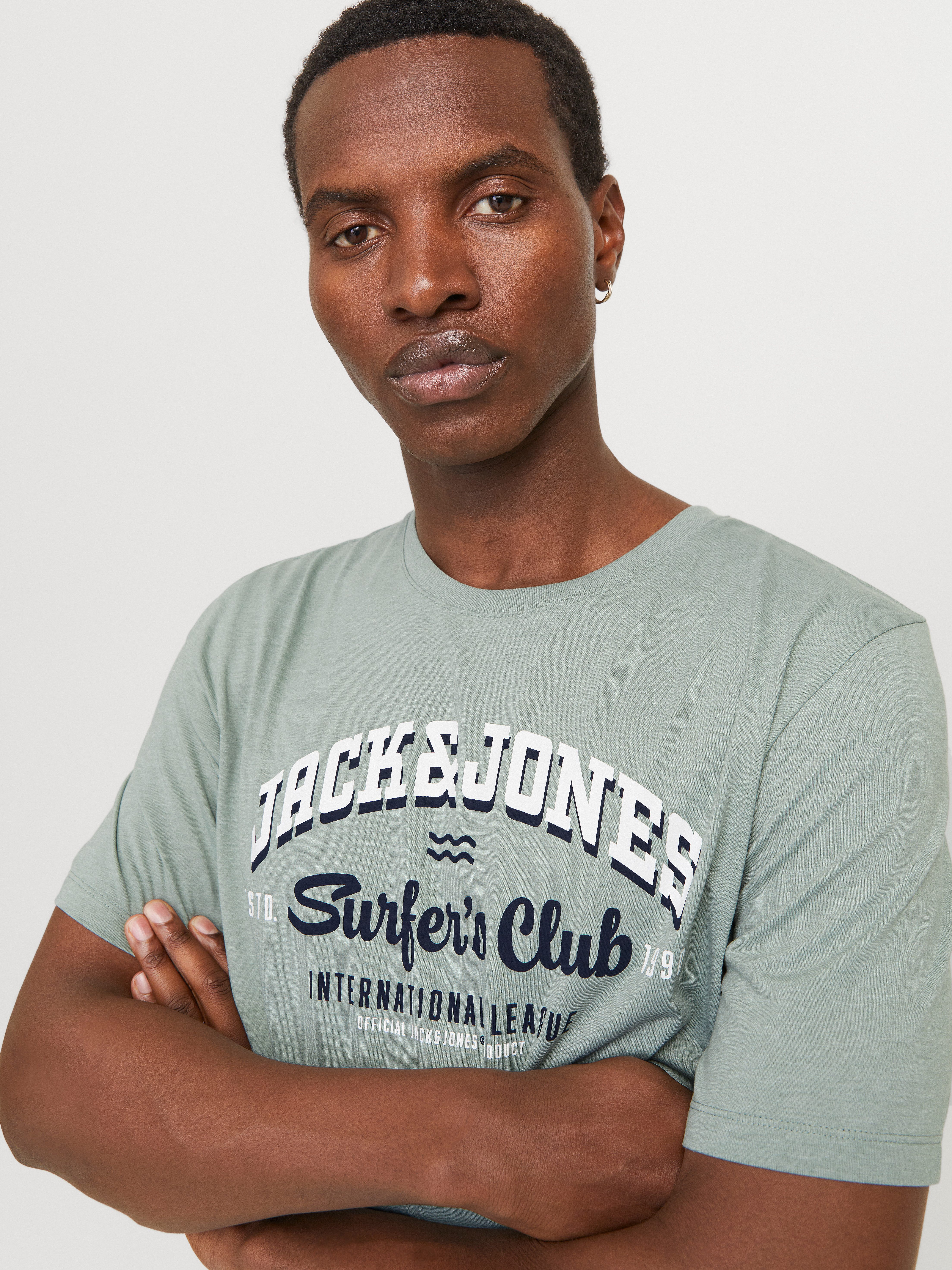 Jack & Jones Shirt met ronde hals JJELOGO TEE SS O-NECK 2 COL SS25 SN