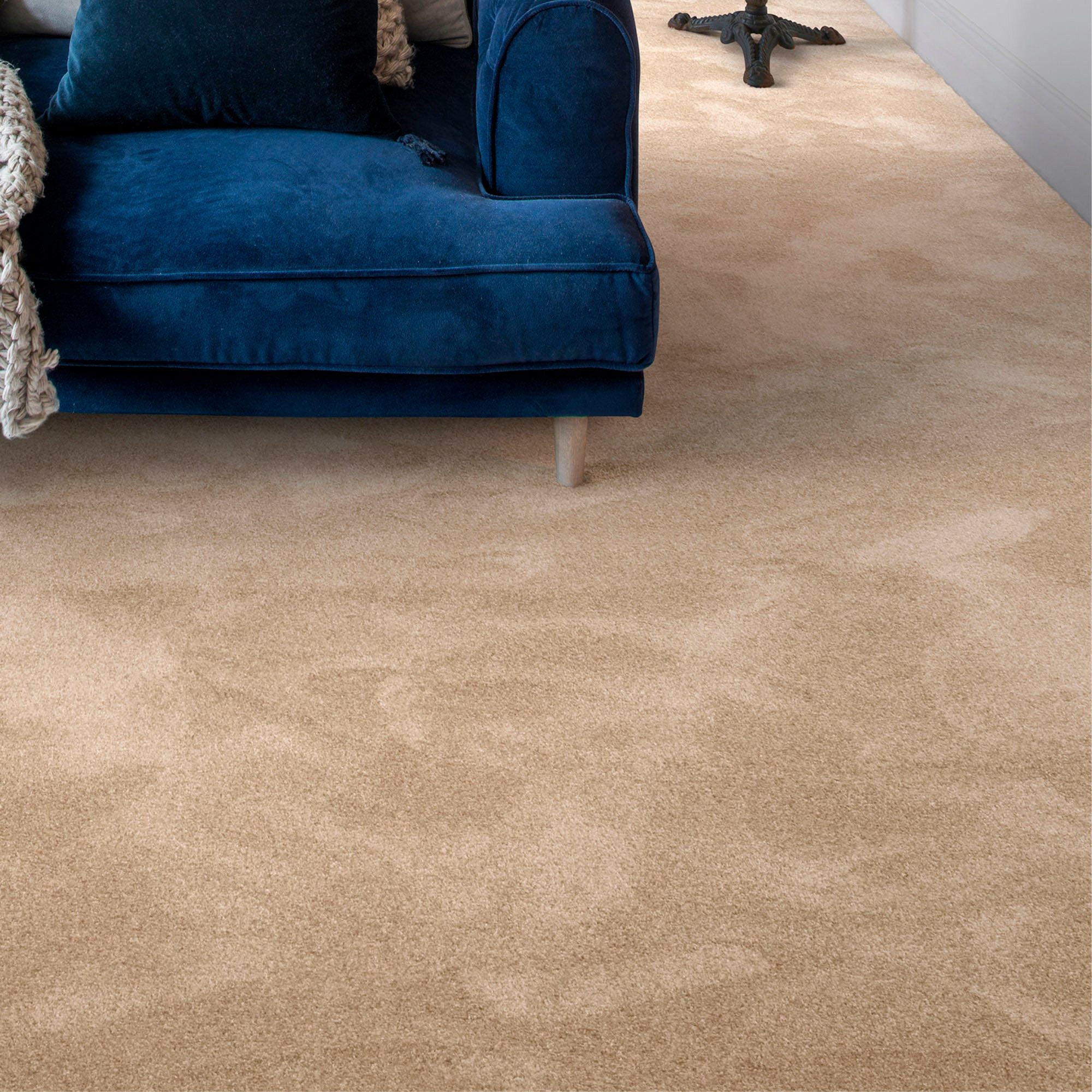 Andiamo Tapijt Florence, slang, Made in Belgium Uni-kleuren, breedte 400 cm, slijtvast & robuust tapijt maat 400 cm x 1000 cm x 8 mm beige