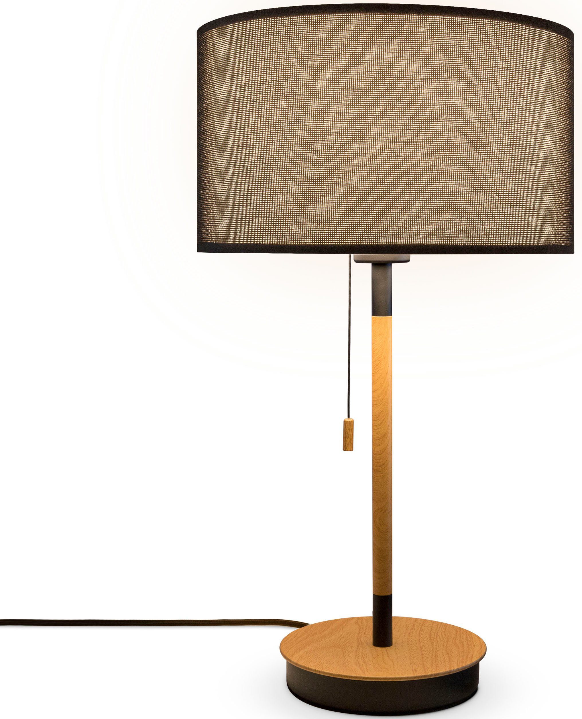 Paco Home Tafellamp EK CA UNI COLOR Nacht met schakelaar stoffen lamp vintage Scandinavisch