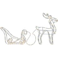 eglo led deco-figuur tuby deer led-rendier met slee - kerstversiering - kerst - decoratie - deco - winter - raamdecoratie - verlichting - licht - decoratieartikelen (1 stuk) wit