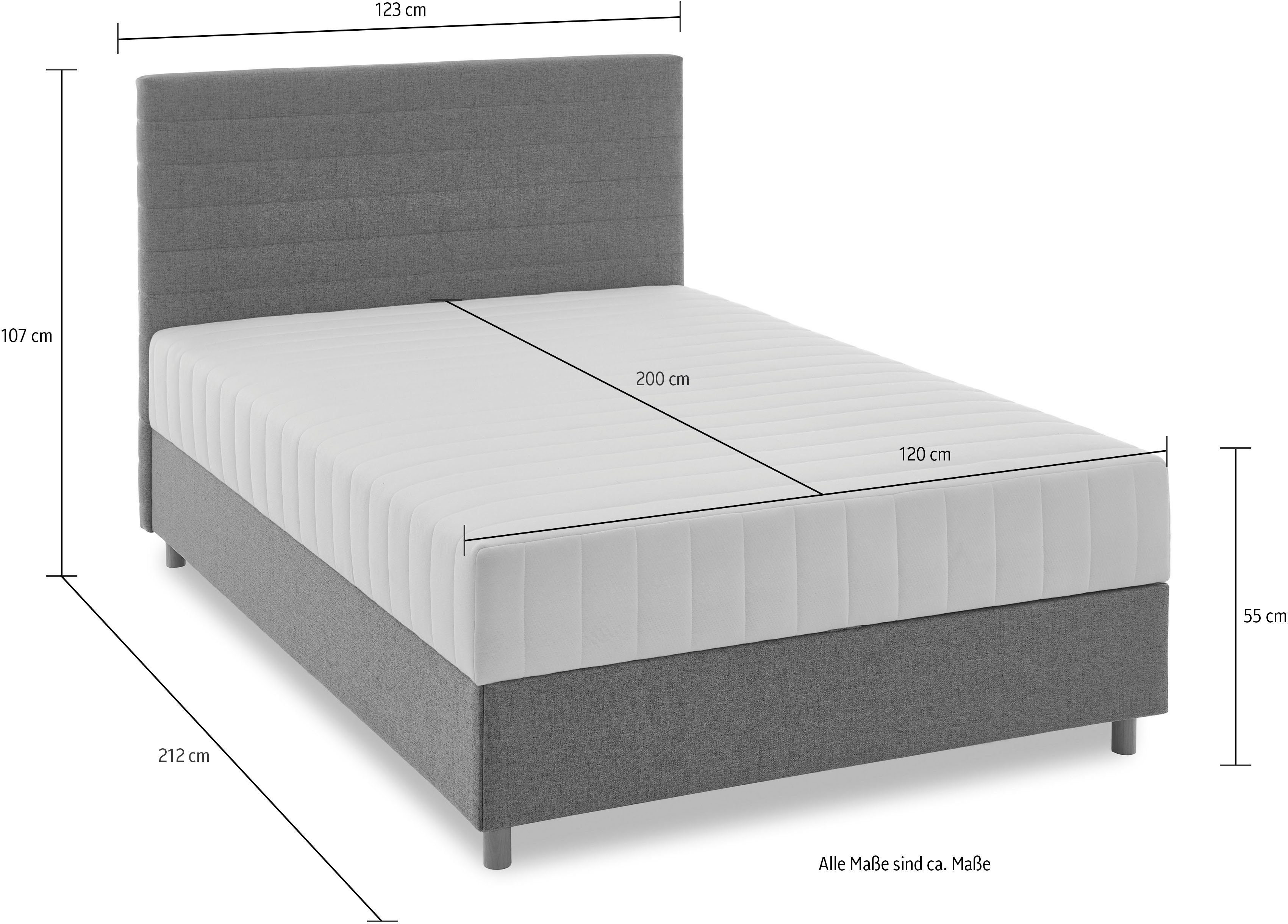 ATLANTIC home collection Ledikant met bergruimte Josie met pocketveringsmatras en bedkist