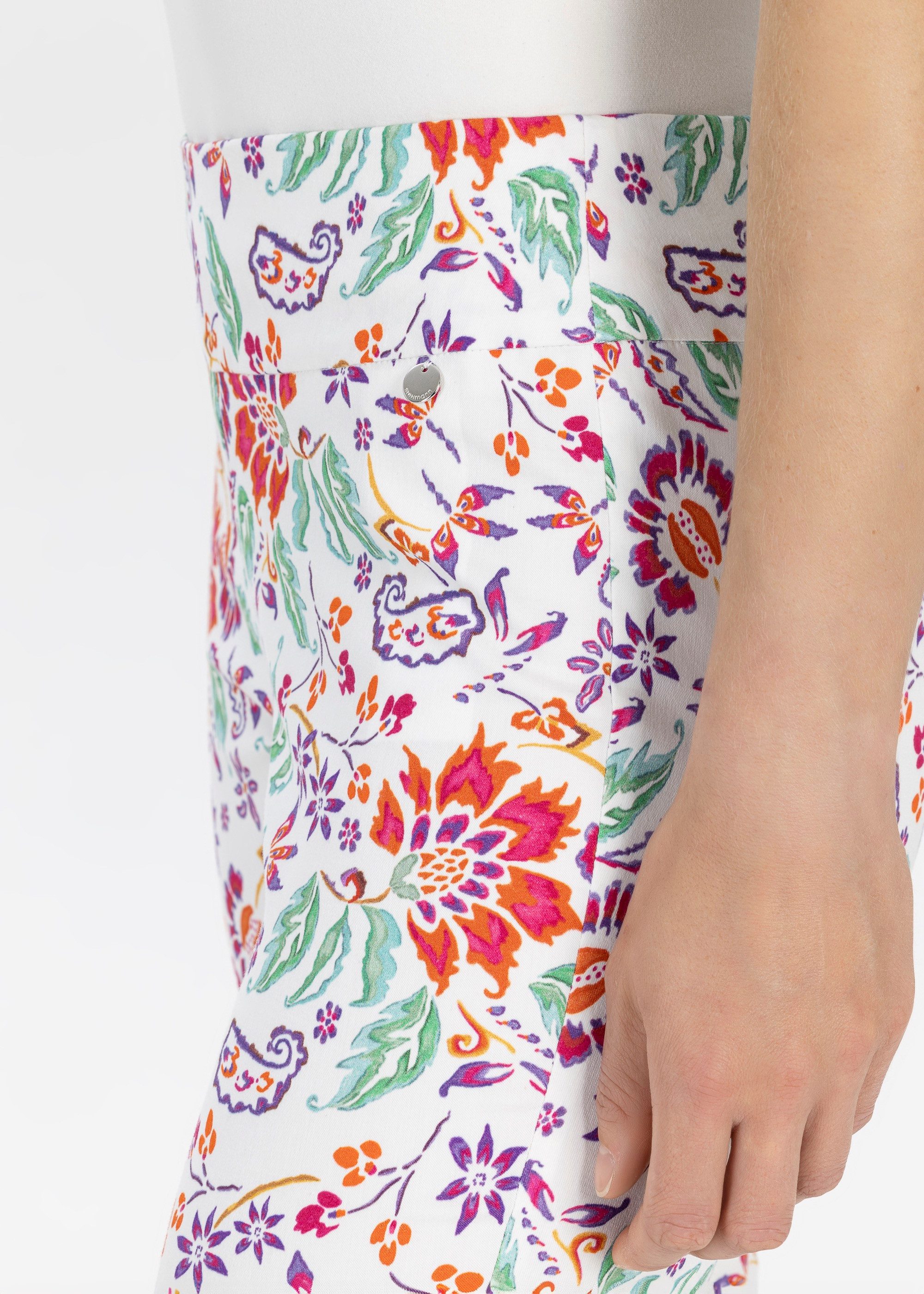 Stehmann Stoffen broek met een bloemmotief