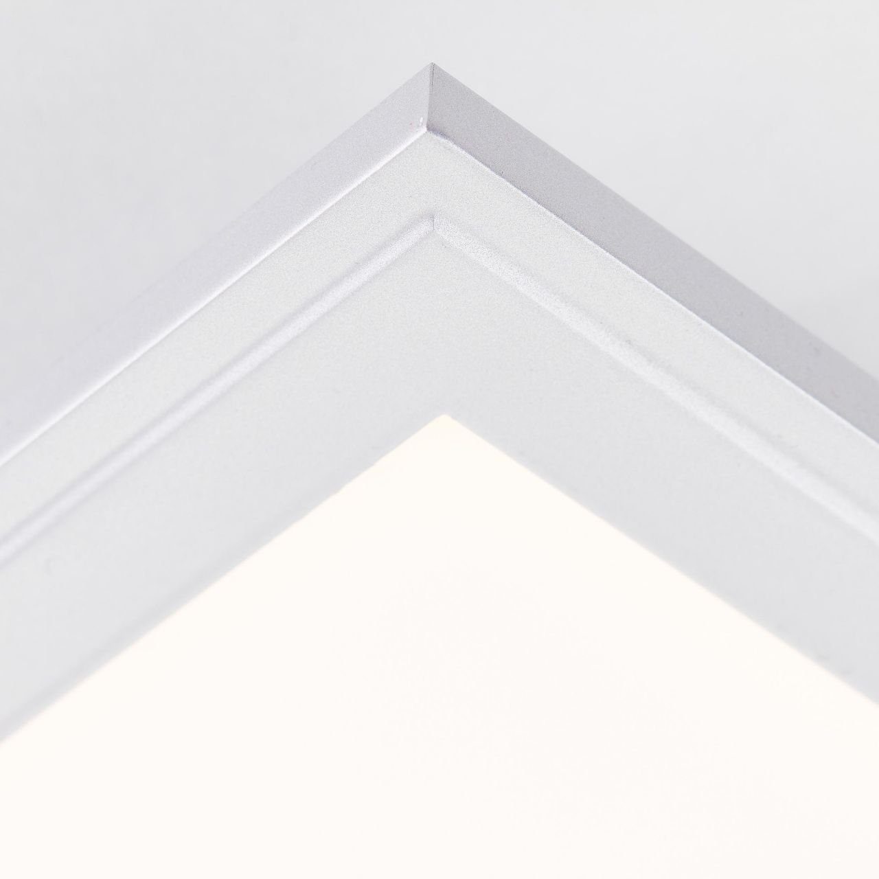 Brilliant Leuchten Ledscherm Flat Led plafondlamp 40x40 cm zilverkleur (1 stuk)