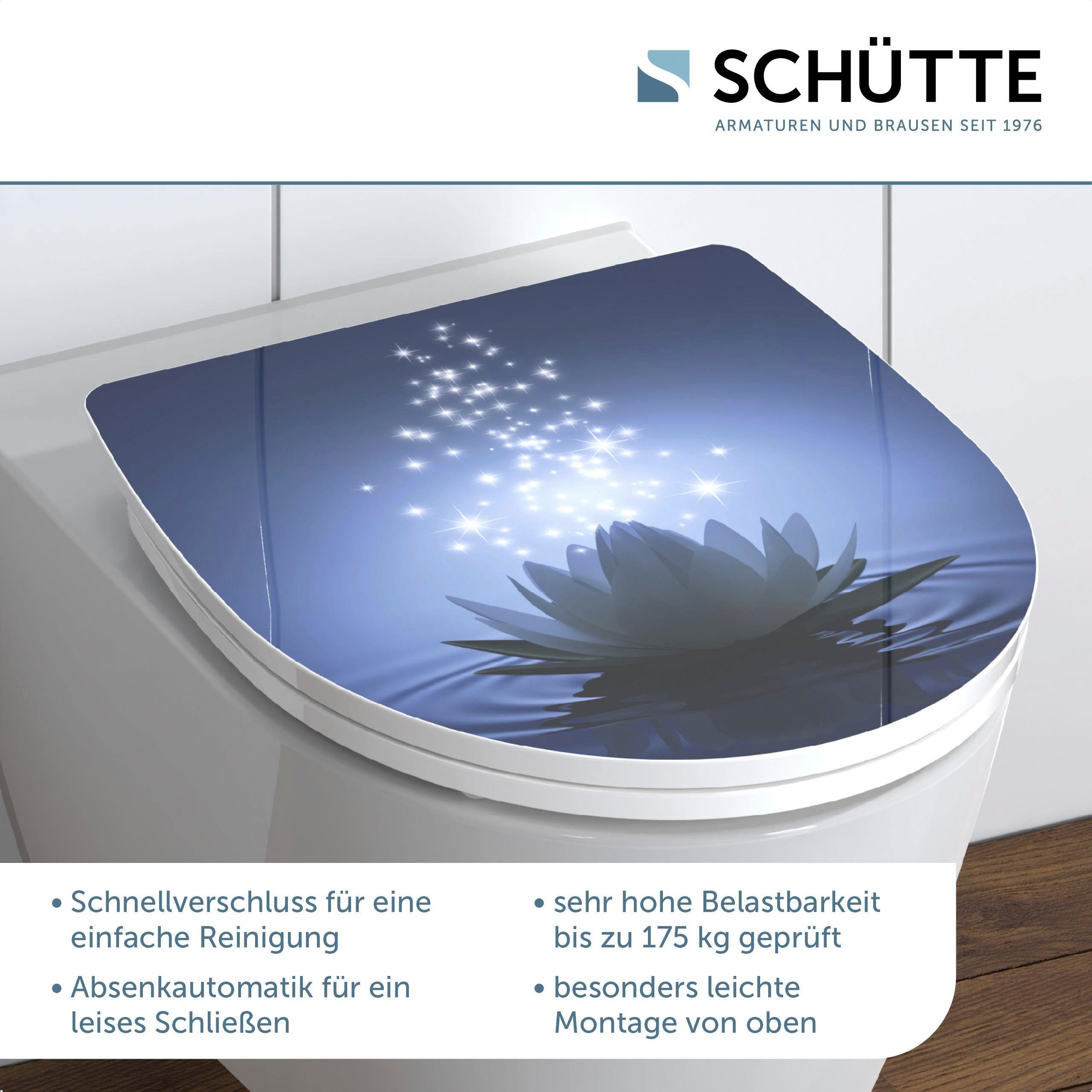 Schütte Toiletzitting Water Lily Duroplast, met softclosemechanisme en snelsluiting, High gloss