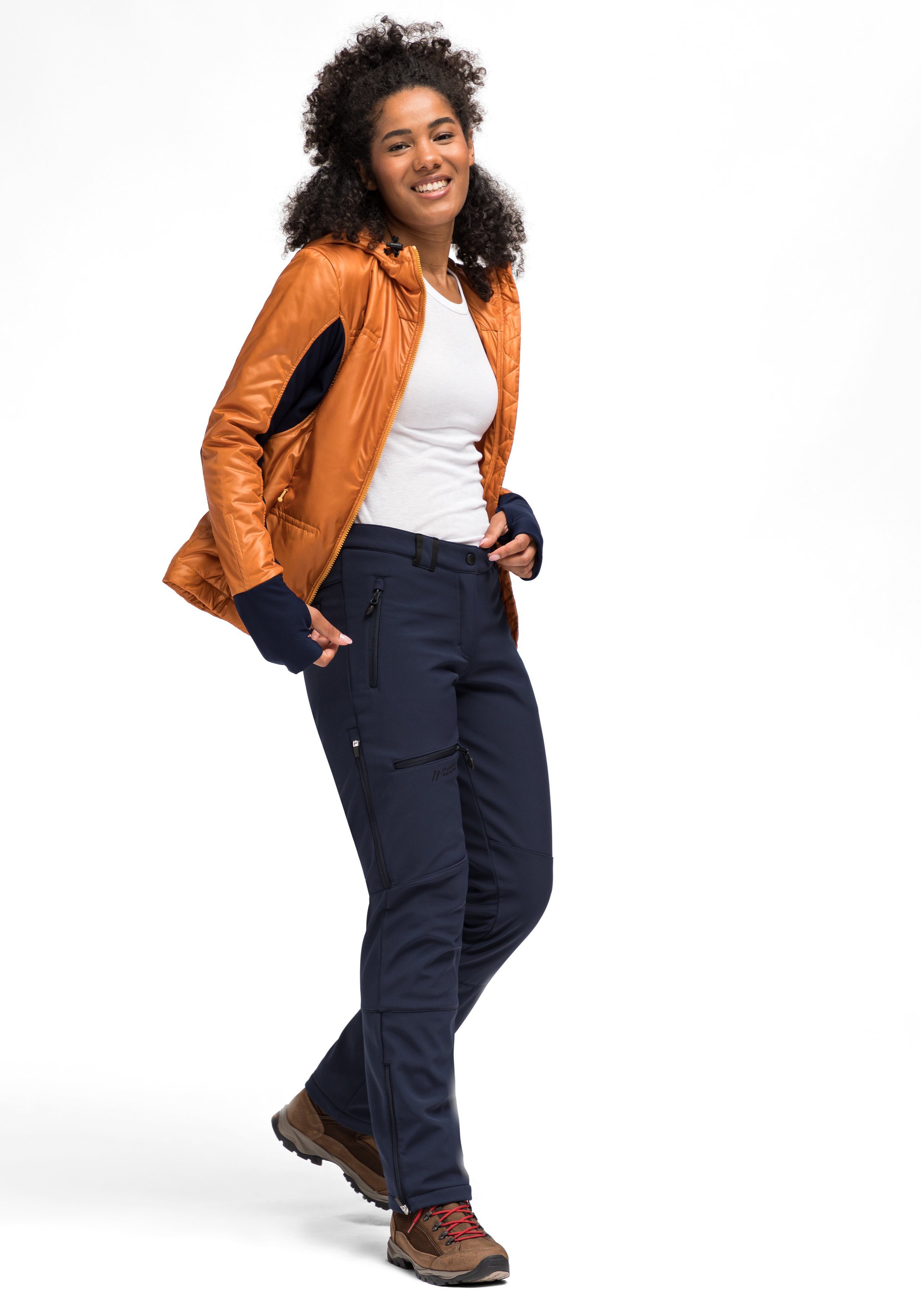 Maier Sports Softshell-broek Adakit W Dames trekkingbroek, ademende outdoorbroek, regular fit