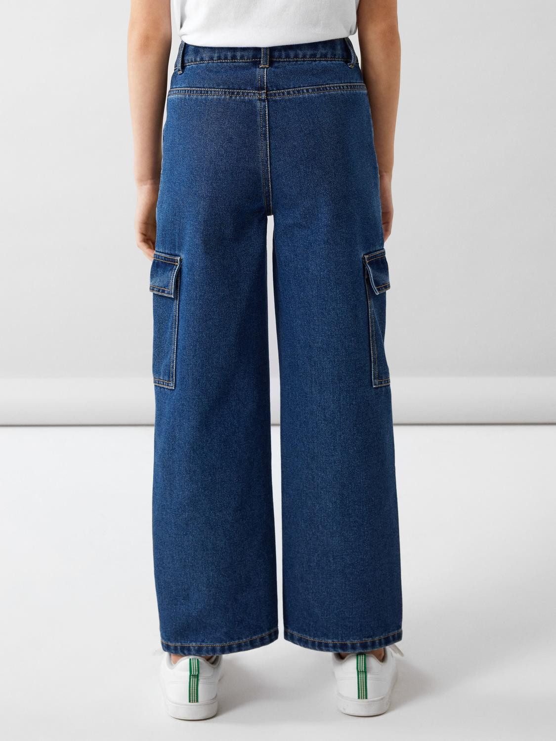Name It Wijde jeans NKFROSE HW WIDE CARGO JEANS 6190-BS NOOS