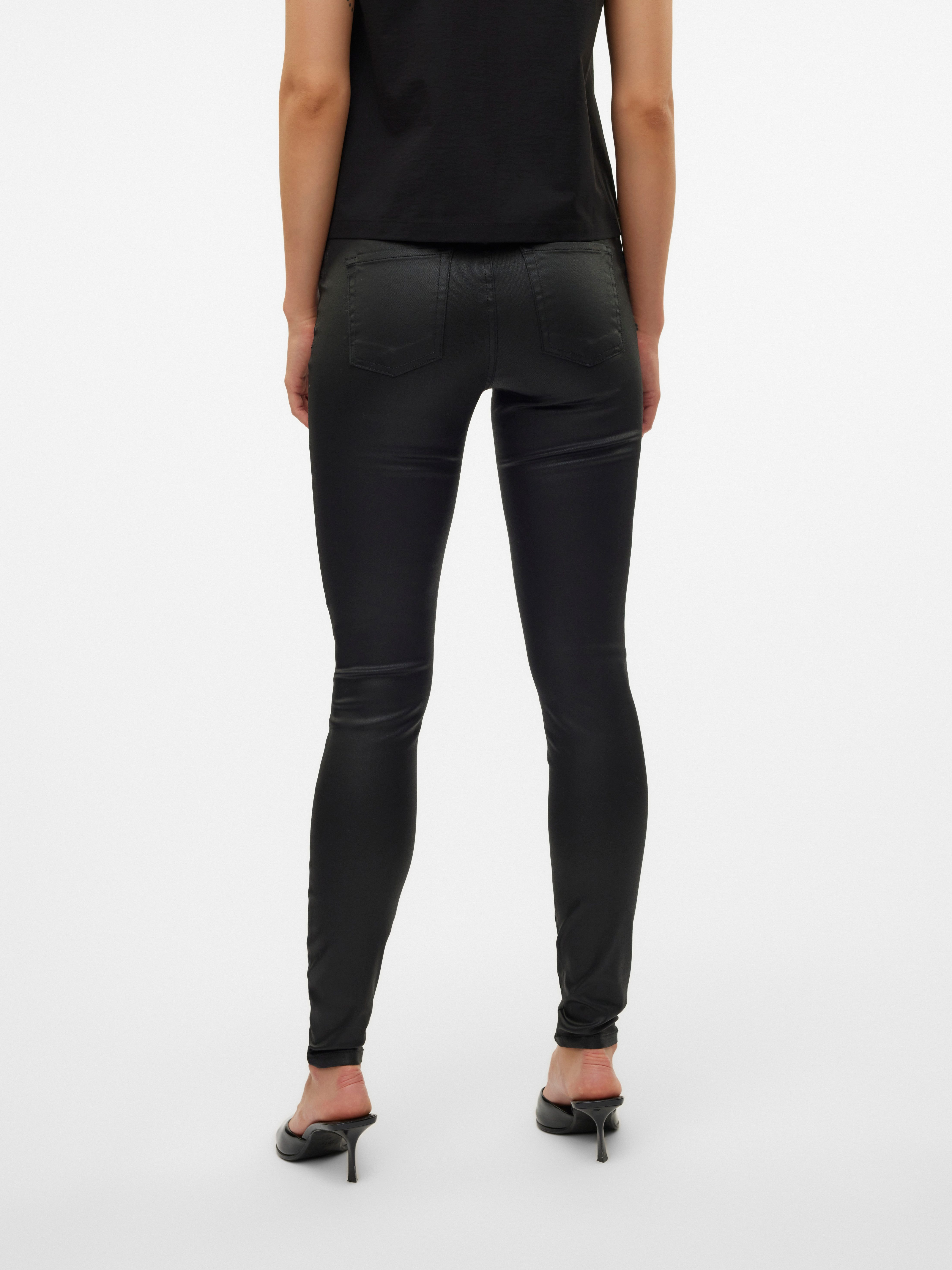 Vero Moda Skinny fit jeans VMFLASH MR SKINNY COATED PANTS NOOS