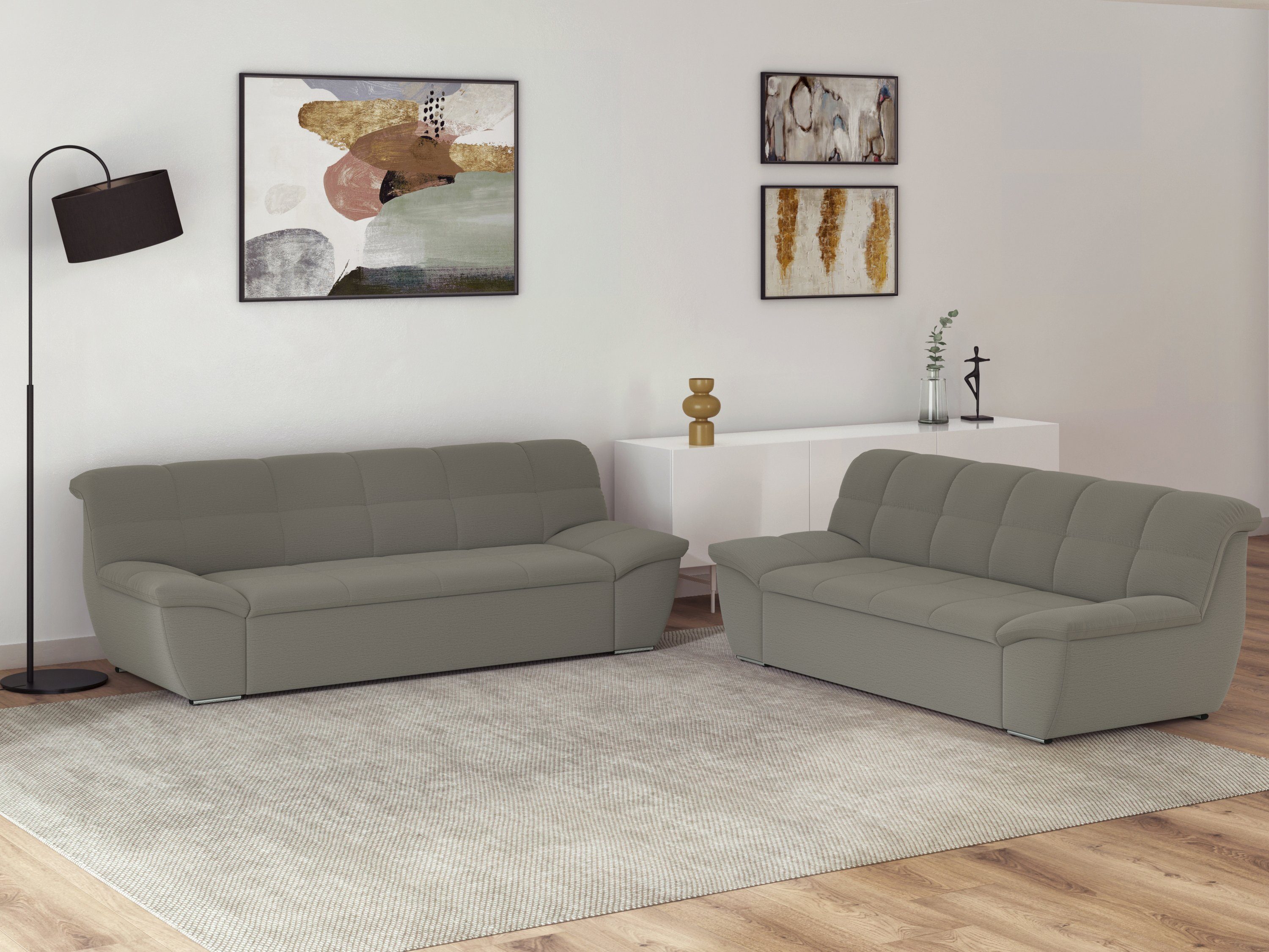DOMO collection 2-zitsbank Splash, actuele zitting- en rugstiksels, comfortabel