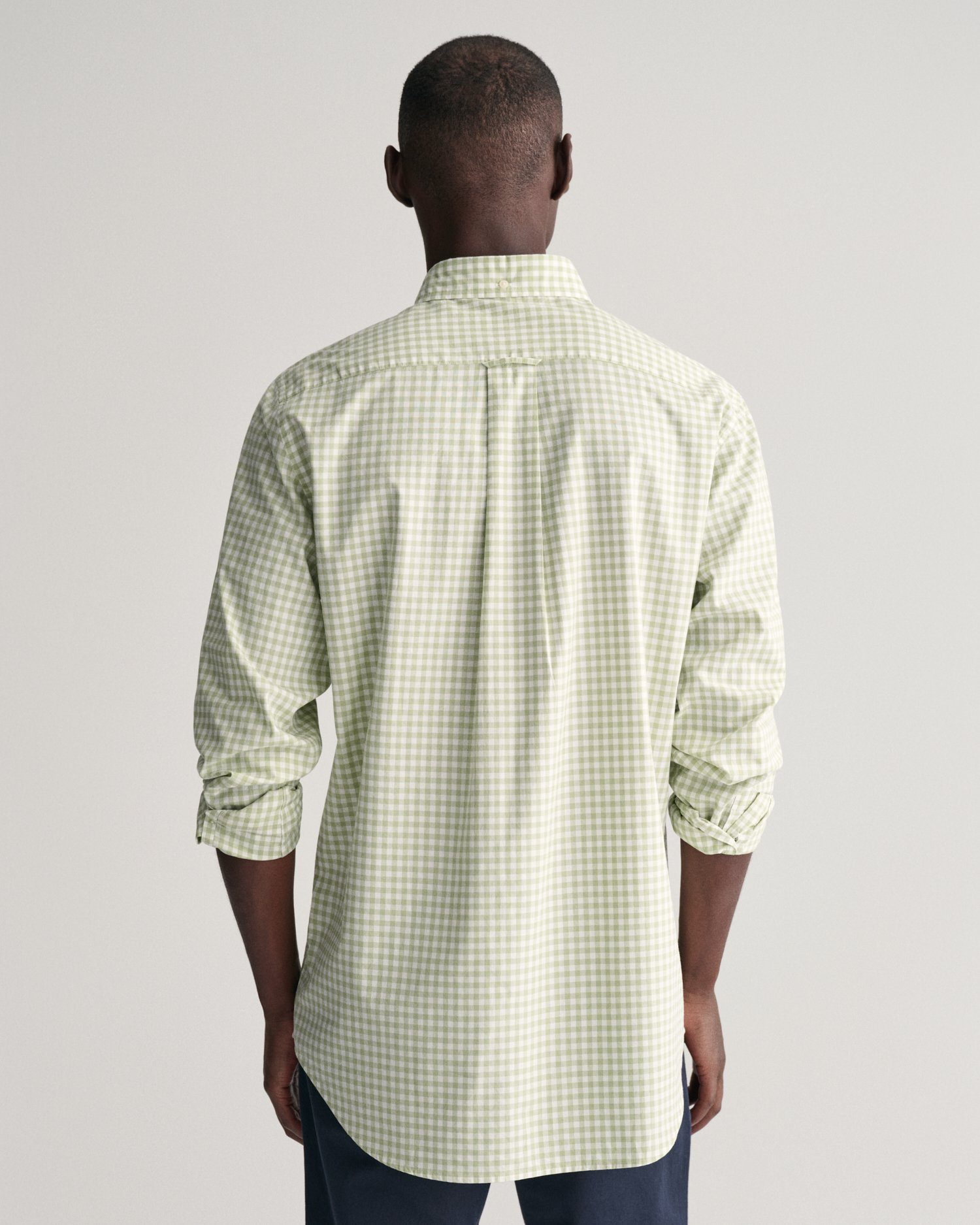 Gant Overhemd met lange mouwen REG POPLIN GINGHAM SHIRT met logoborduursel op borsthoogte