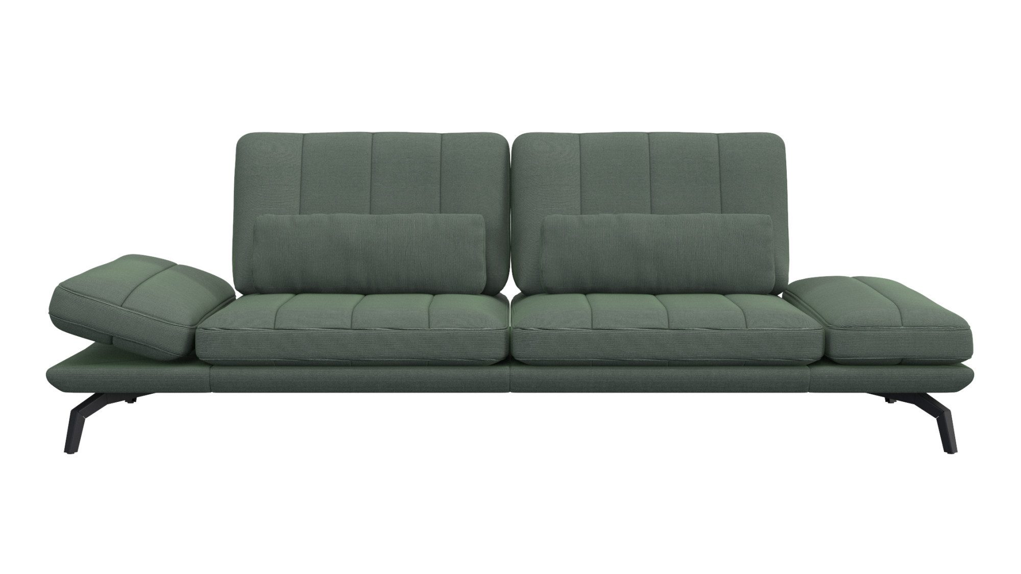 FLEXLUX 3-zitsbank Tropea multifunctionele bank, designbank, relaxfunctie, tv-bank, met armleuningverstelling en zitdiepteverstelling, breedte 252 cm
