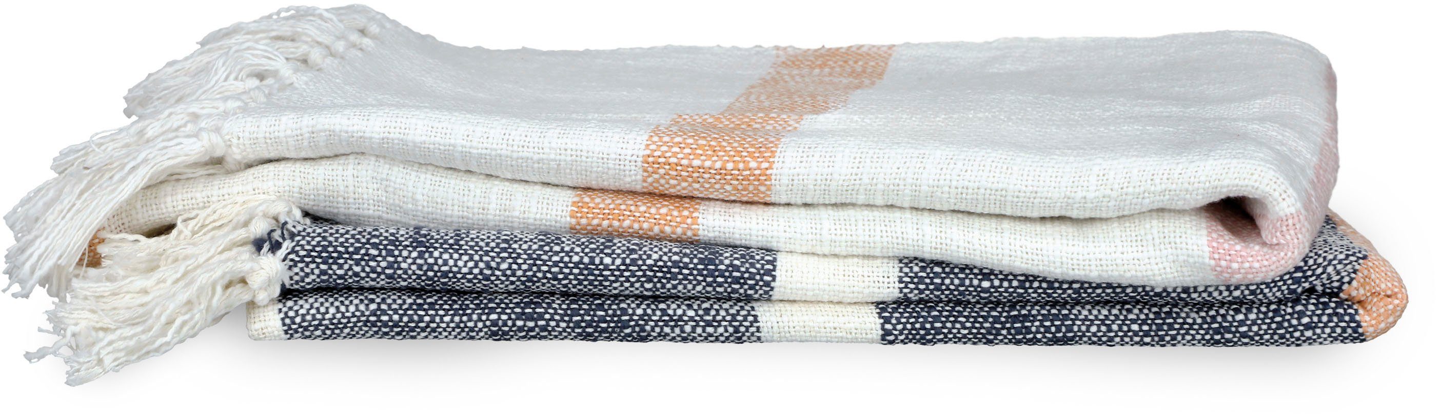 Esprit Plaid Arne in natuurlijke look met lange franjes