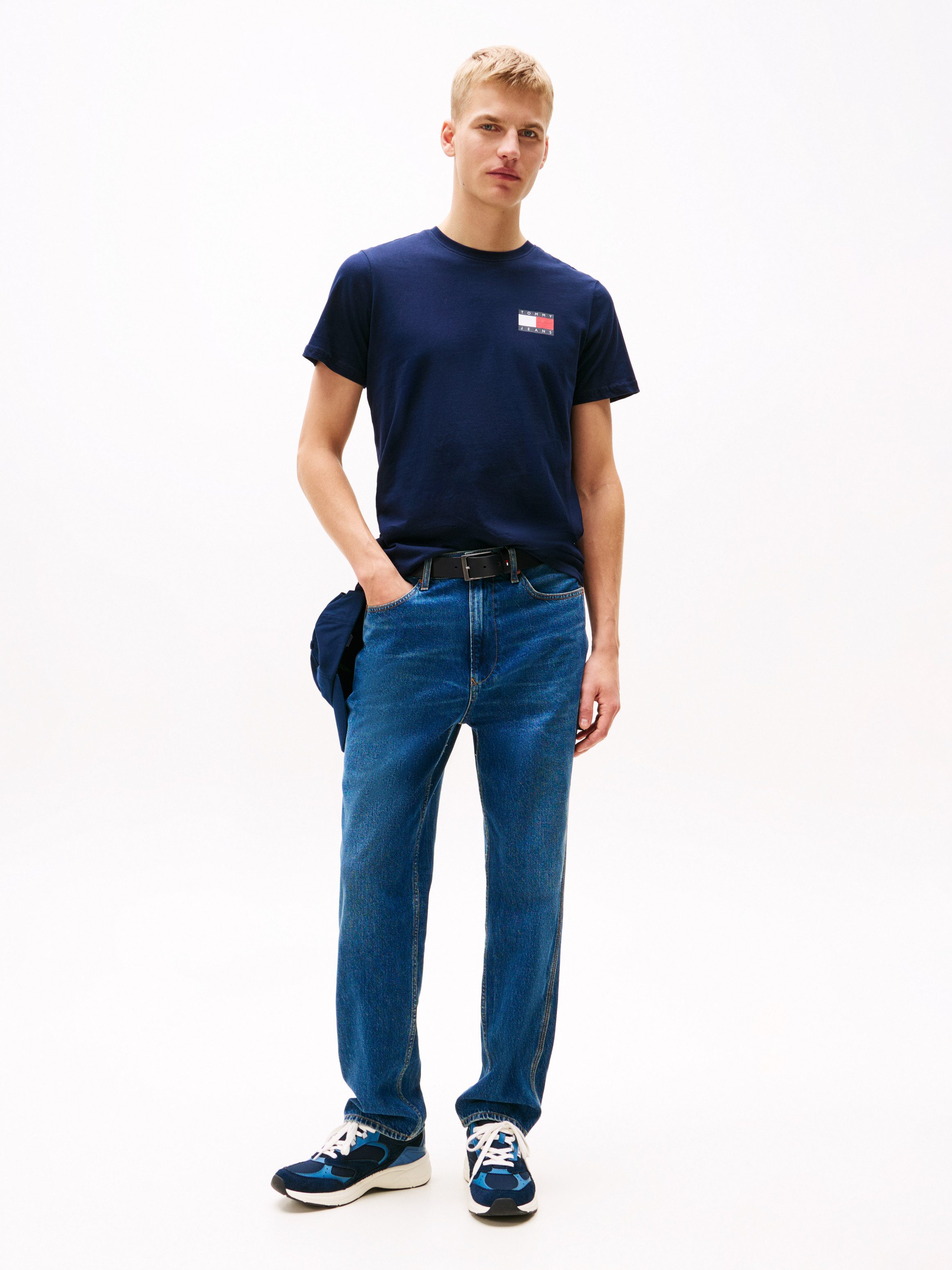 TOMMY JEANS T-shirt TJM SLIM ESSENTIAL FLAG TEE EXT