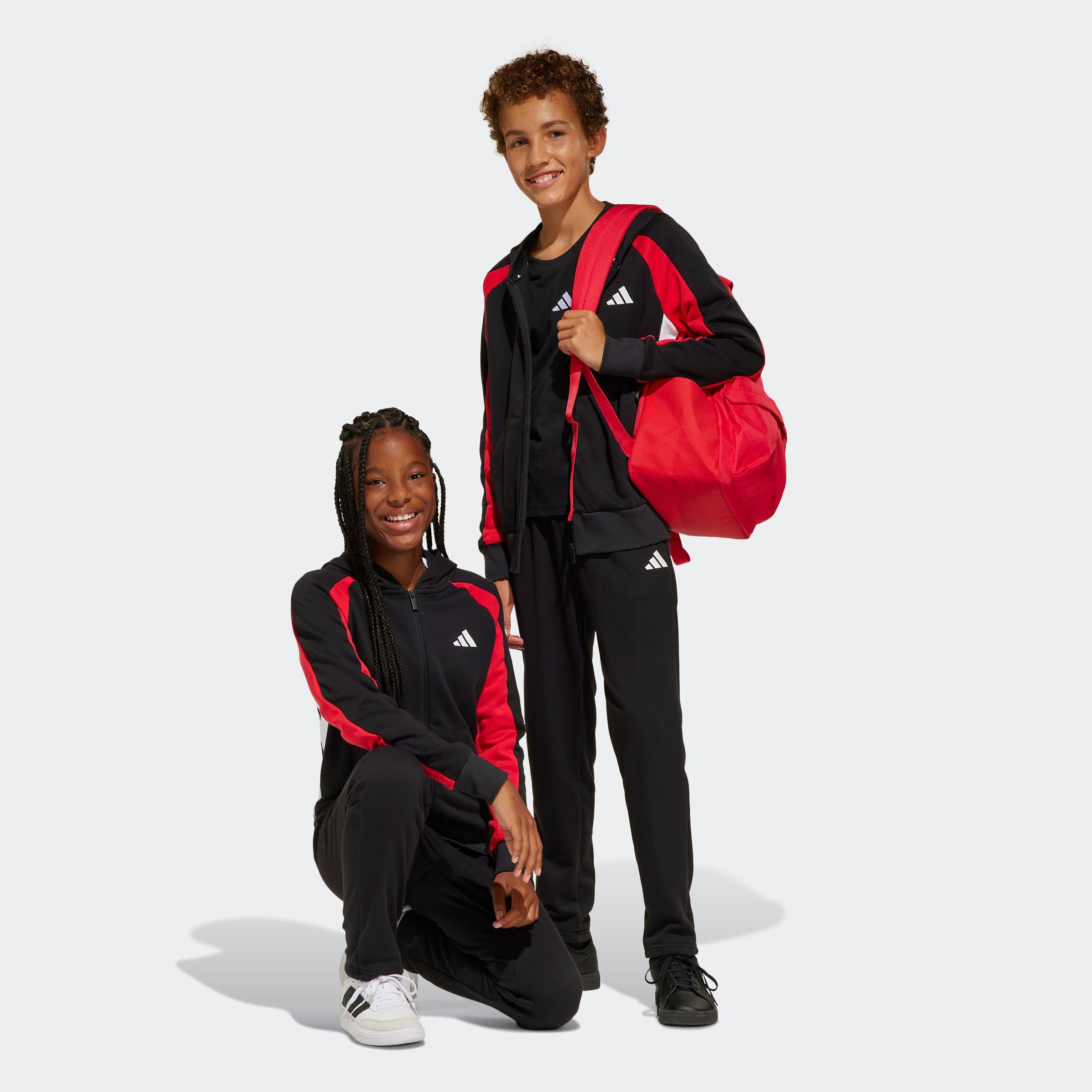 adidas Sportswear Trainingspak J CB FT TS (2-delig) kinderen trainingspakken maat 176 zwart