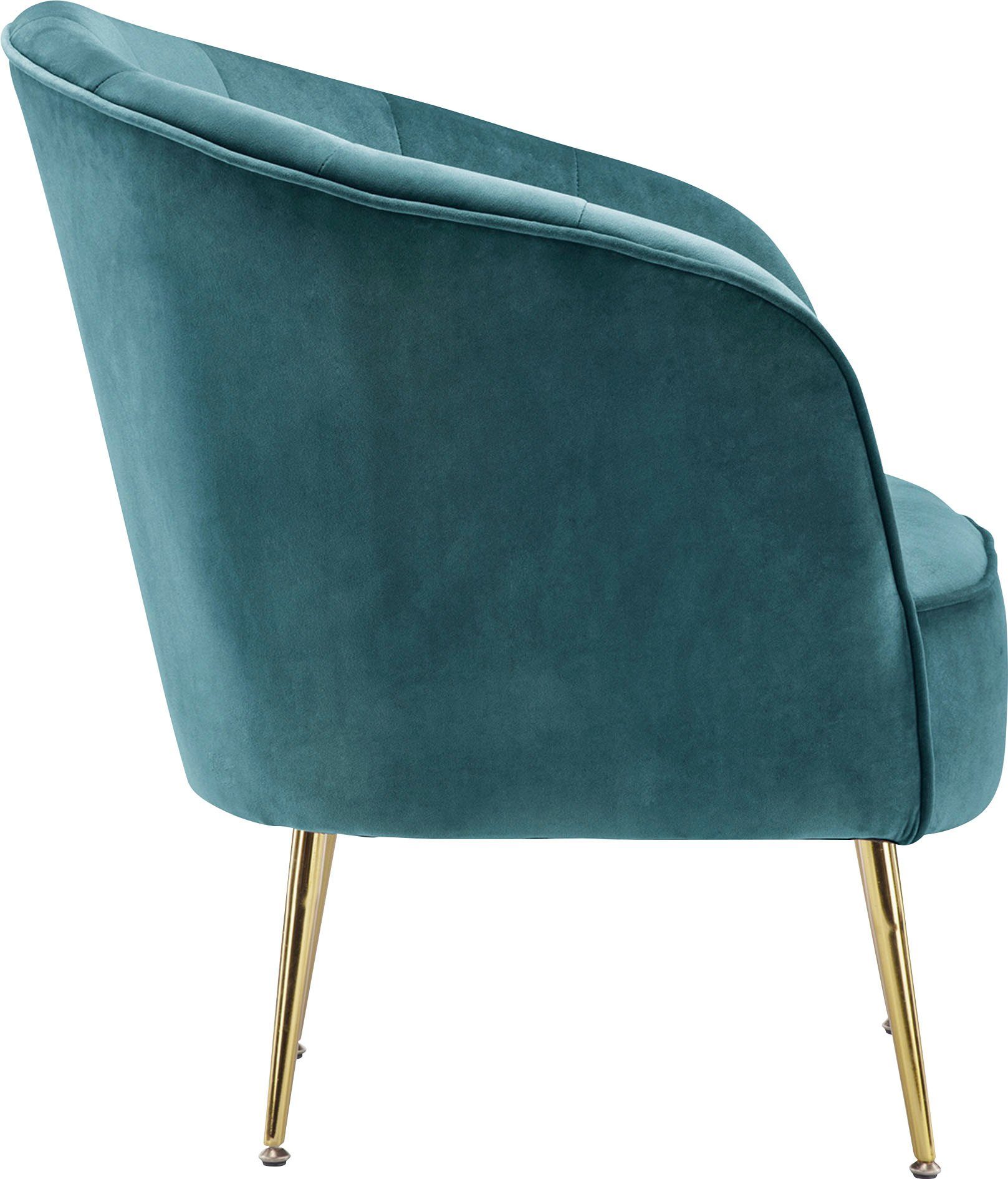 Kayoom Fauteuil Poola 100, comfortabele cocktailstoel, luxe fluwelen bekleding (1 stuk)