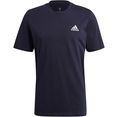 adidas performance t-shirt essentials embroidered small logo blauw