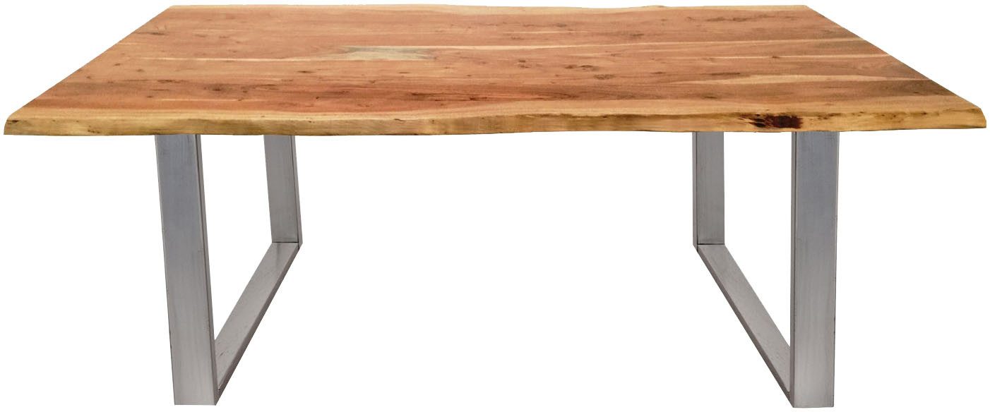 SIT Eettafel Tops&Tables met tafelblad van wildeiken, met boomstamrand, vintage eettafels