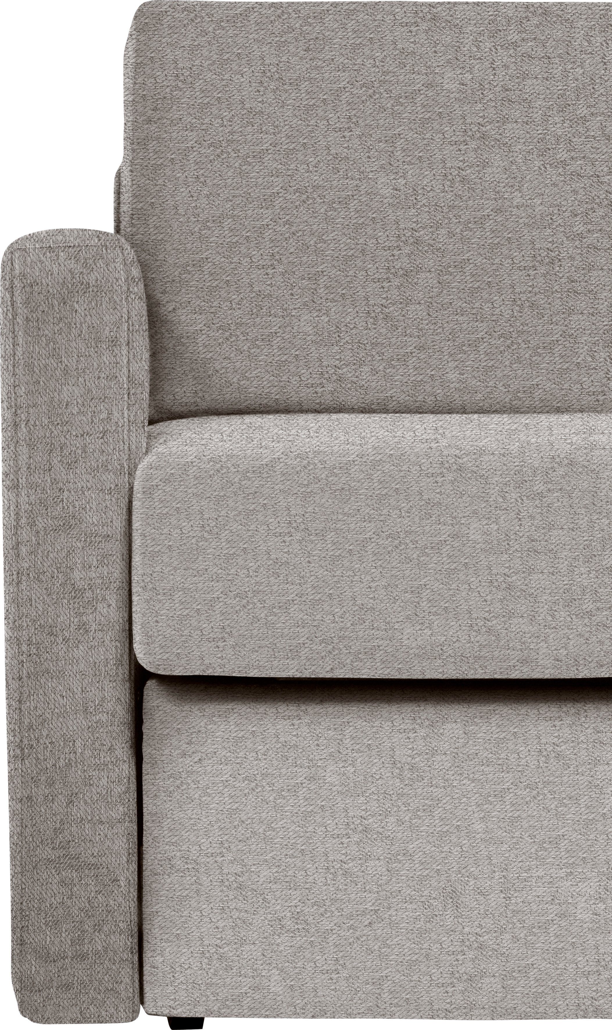 Places of Style Slaapbank GOLDPOINT hoekbank 264 cm, ligoppervlak (140/200 cm), L-vorm, Slaapfunctie, Bonell-binnenveringsmatras en volwaardige bedfunctie