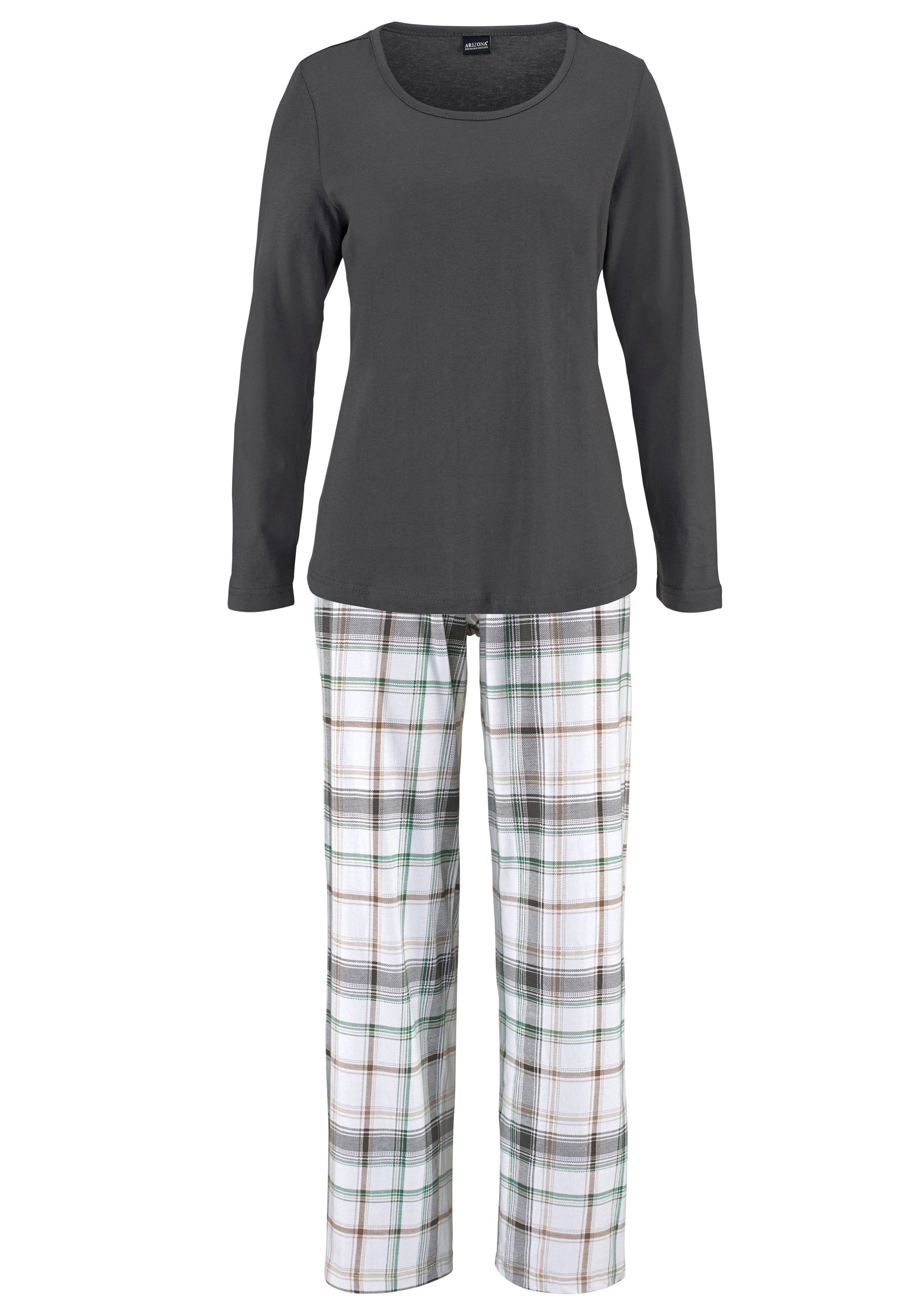 Arizona Pyjama met broek met ruitdessin (4-delig, Set van 2)