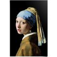 reinders! poster het meisje met de parel jan vermeer - oude meester - kunst - mauritshuis (1 stuk) bruin
