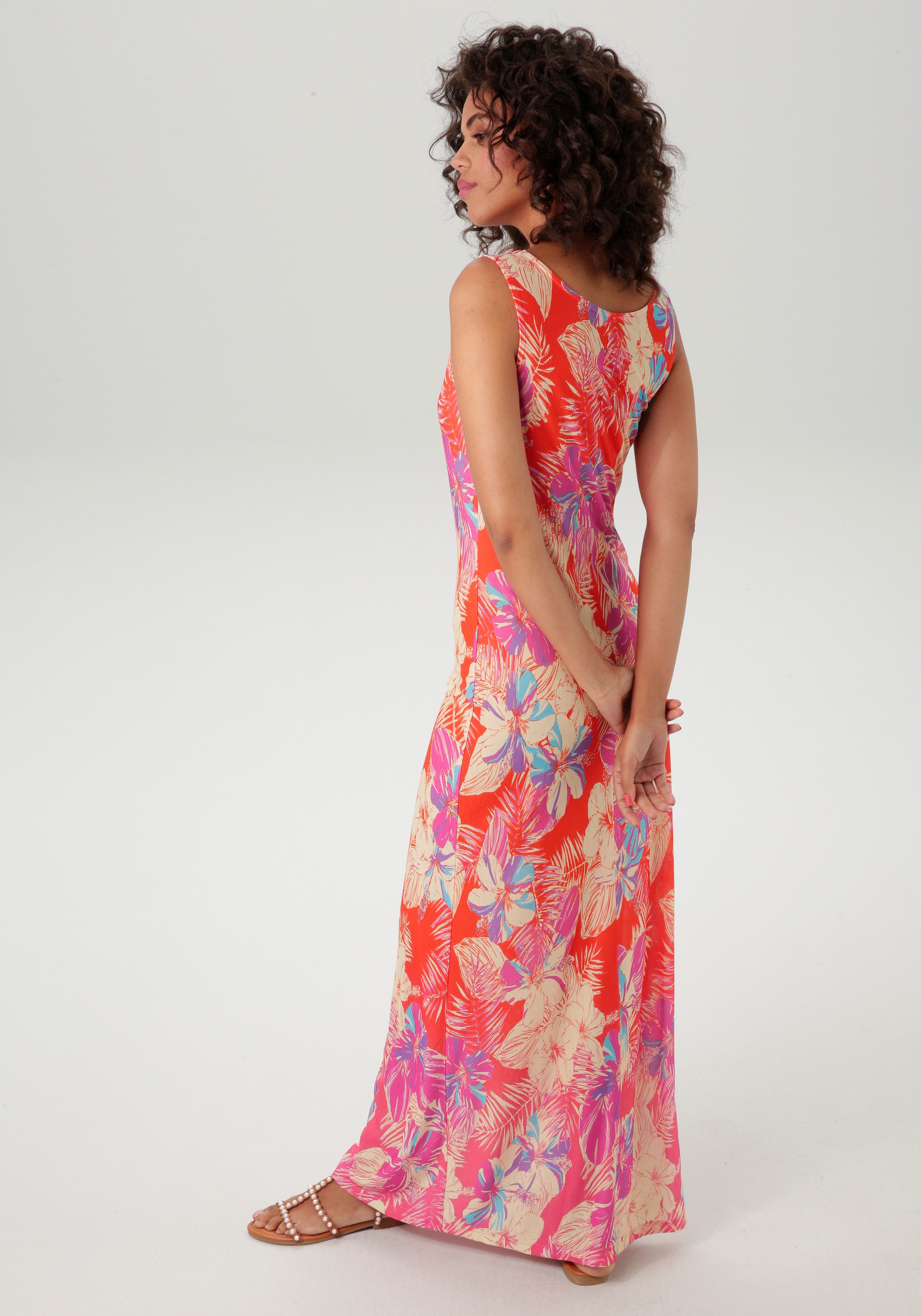 Aniston CASUAL Zomerjurk met kleurrijke bloemenprint - elk stuk is uniek - nieuwe collectie