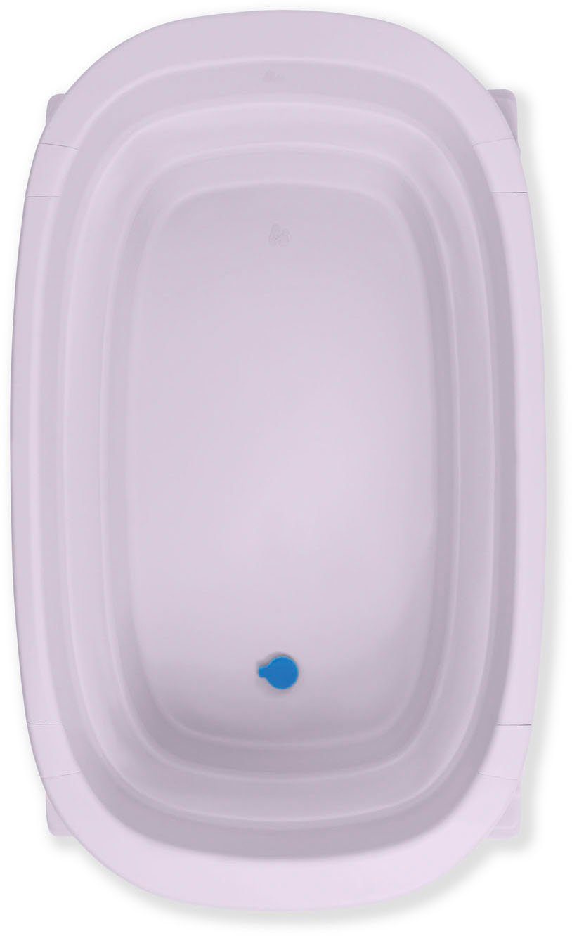 Hauck Babybadje Wash N Fold M, Lavender Vouwbad met watertemperatuurmeting aan de afvoerstop